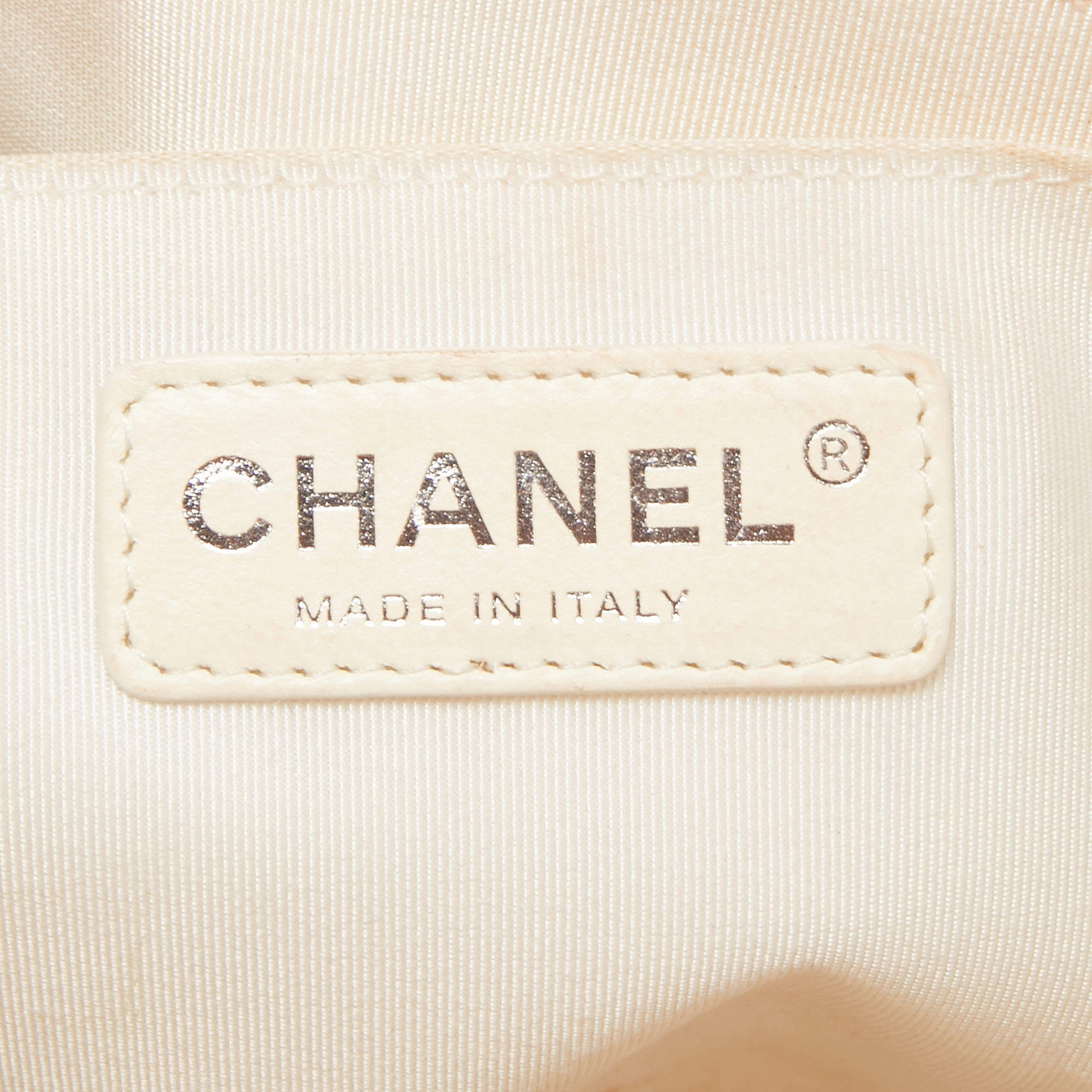 Chanel Pink/White Quilted Perforated Jersey Jumbo Classic Single