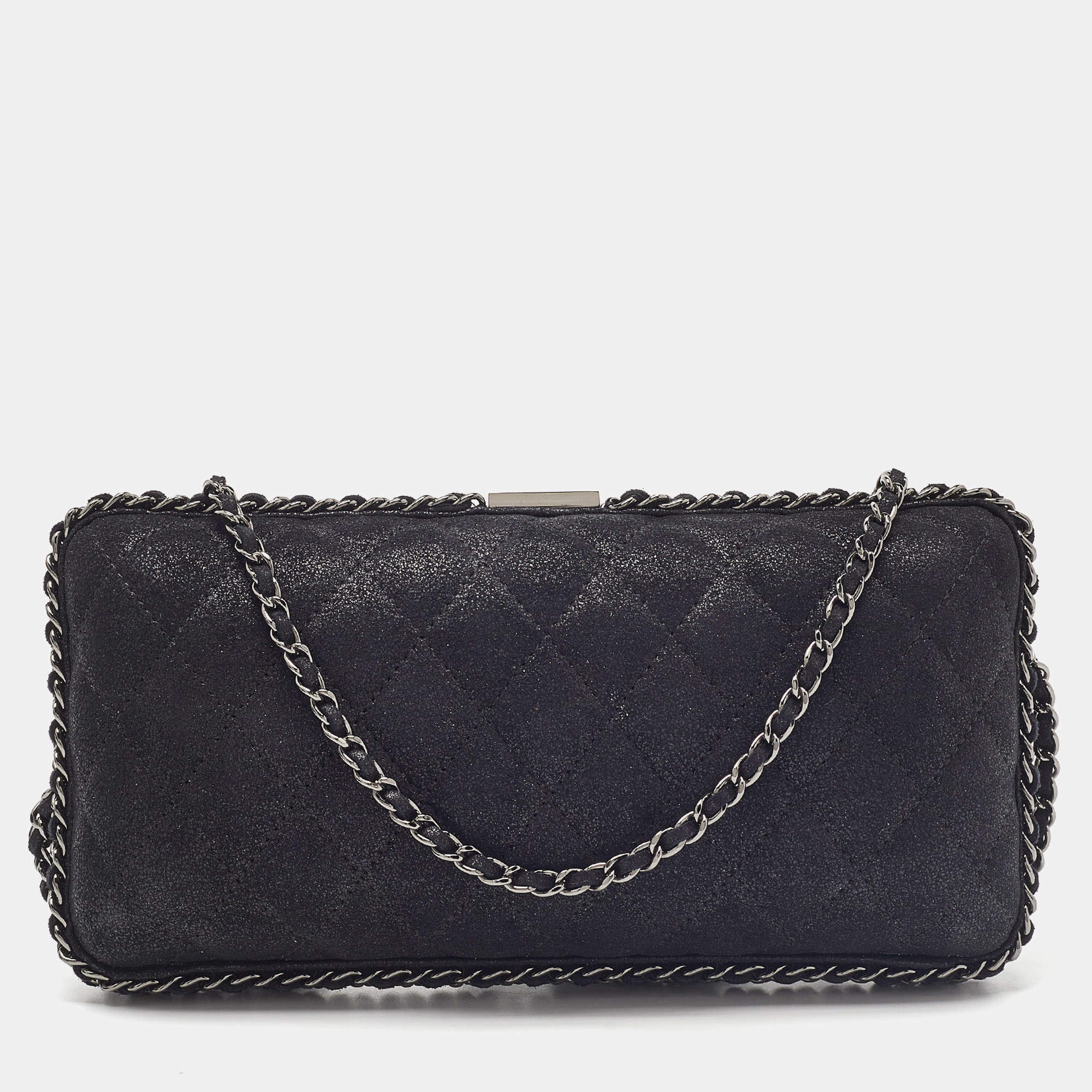 chanel clutch with chain black