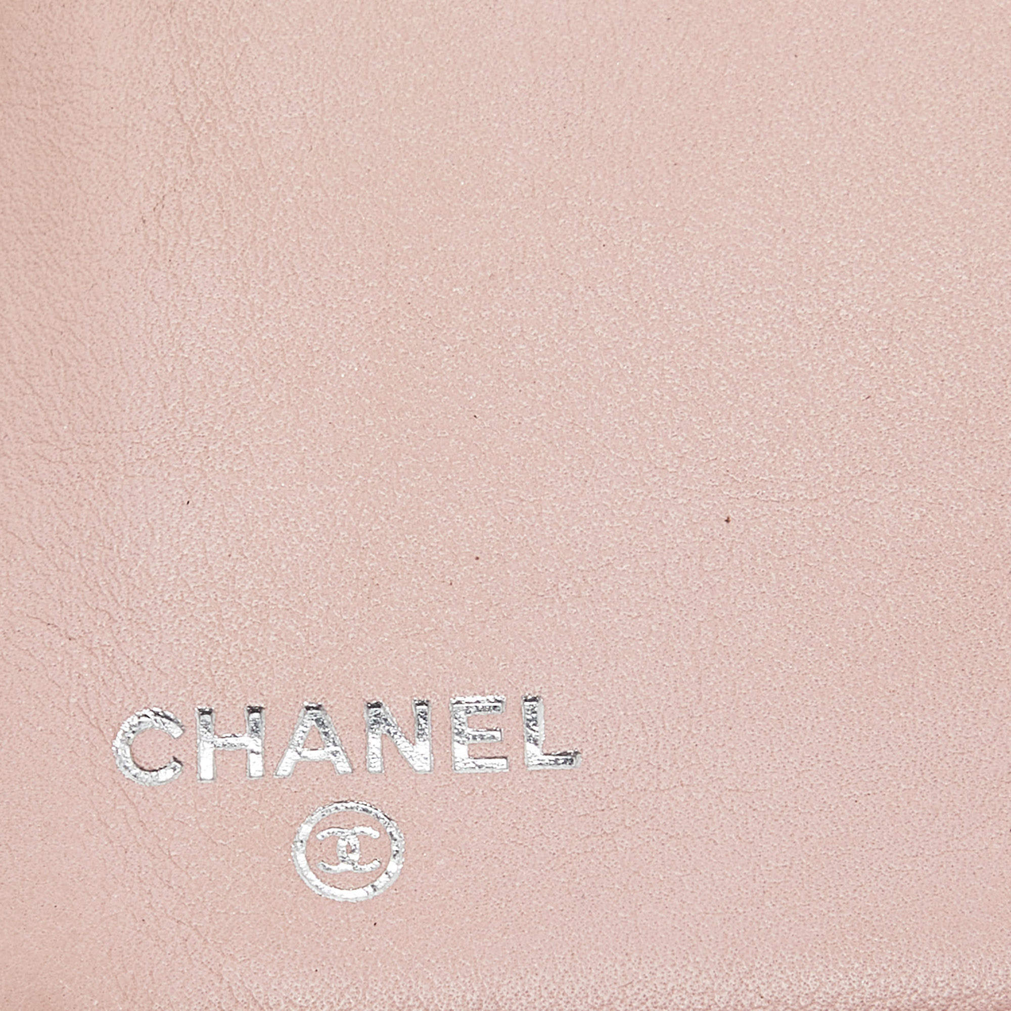 Chanel CC Rose Pink Caviar Leather Trifold Wallet #chanel