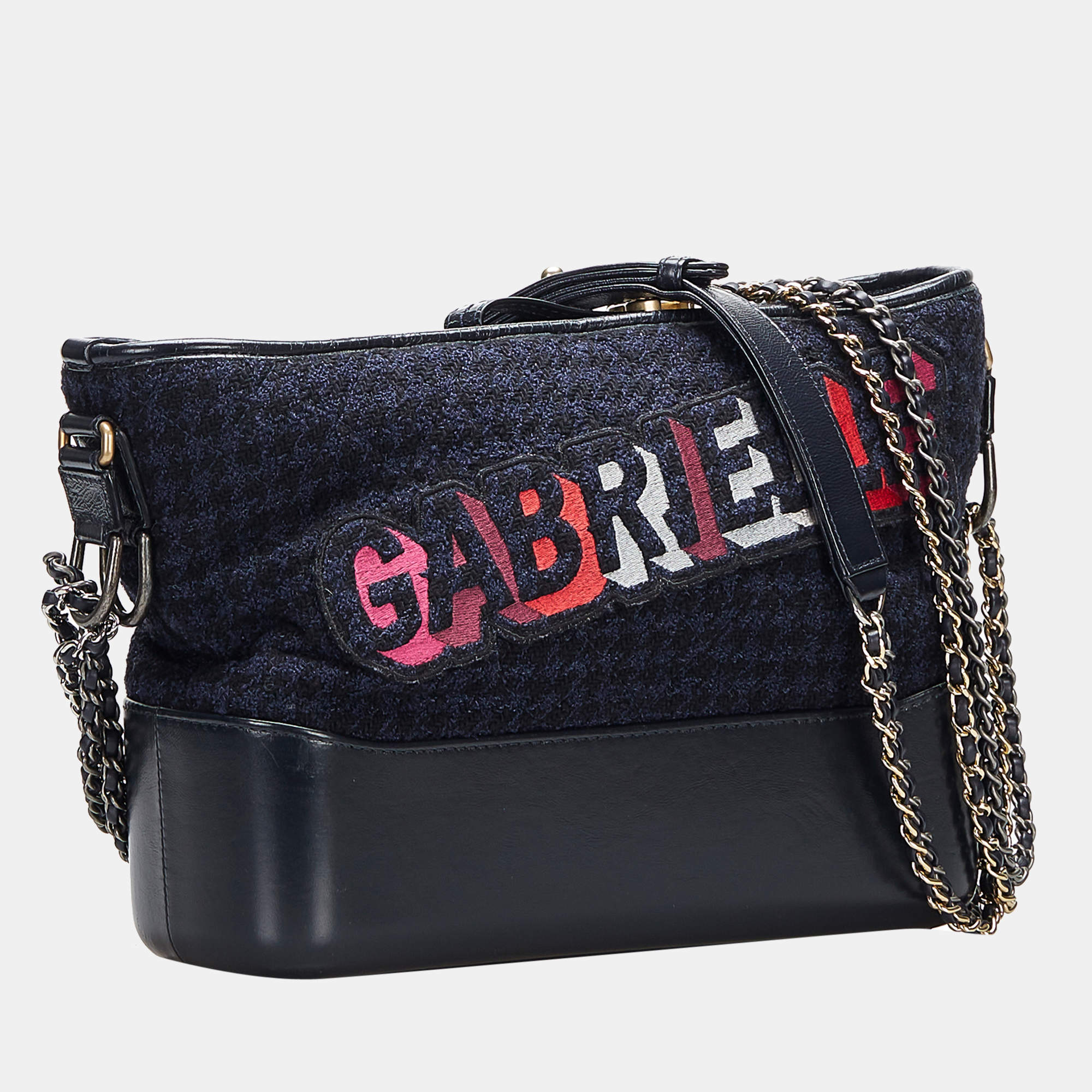 Chanel Black Medium Gabrielle Tweed Crossbody Chanel | The Luxury Closet