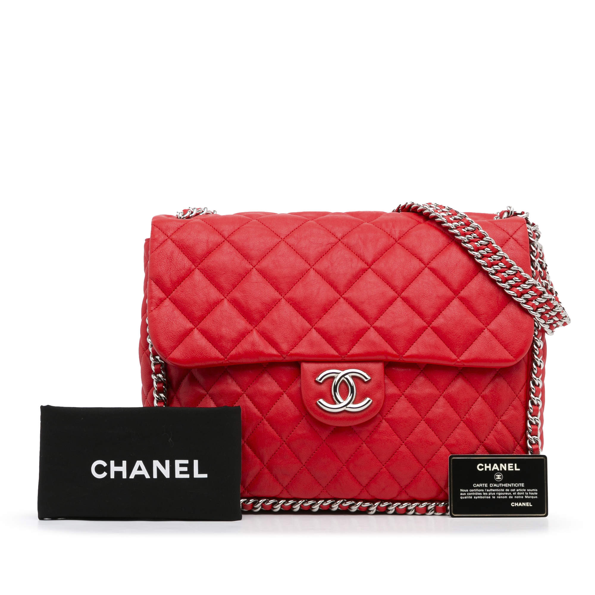 Chanel Classic Long Flap Wallet Perforated Lambskin Leather – l