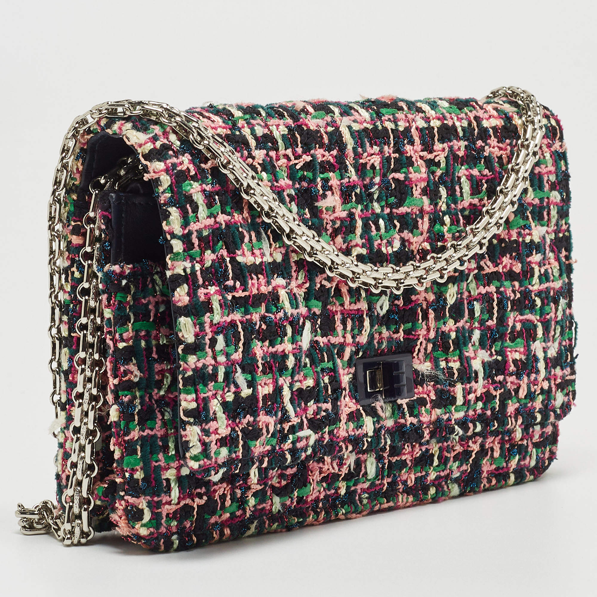 Chanel Multicolor Quilted Tweed Reissue WOC Bag