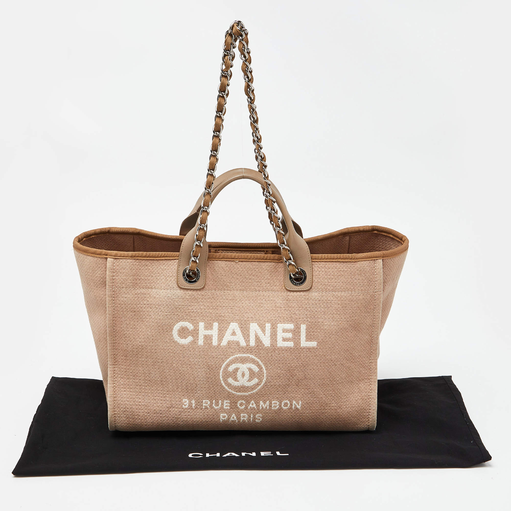 Chanel Large Deauville Shopping Bag - Neutrals Totes, Handbags - CHA922881