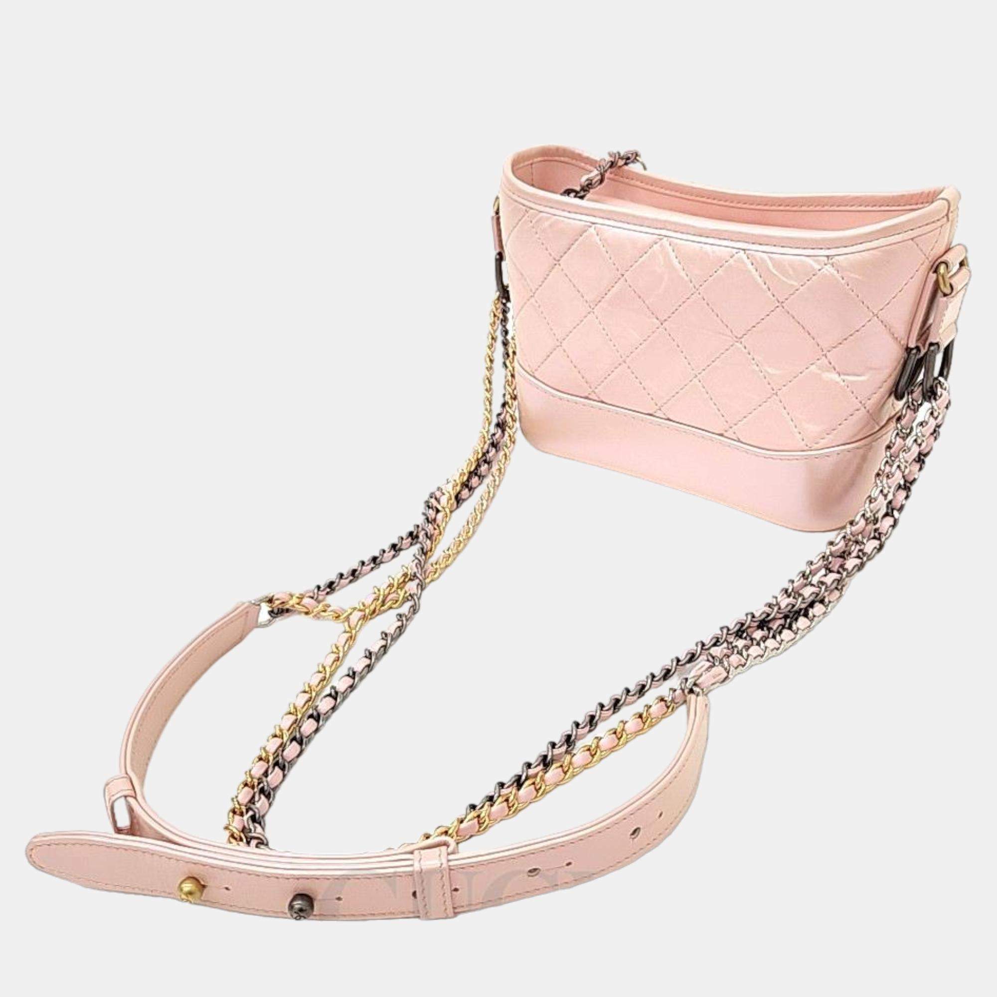 Chanel Pink Leather Gabrielle Small Hobo Bag Chanel | The Luxury Closet
