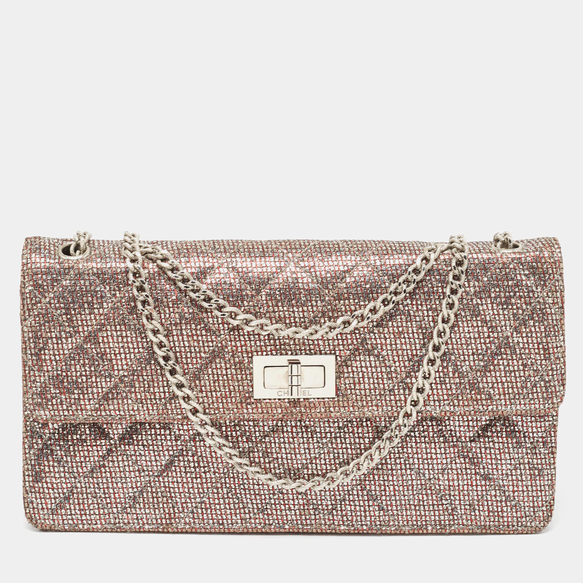 Chanel Silver Quilted Glitter Fabric Reissue Flap Bag Chanel | The ...