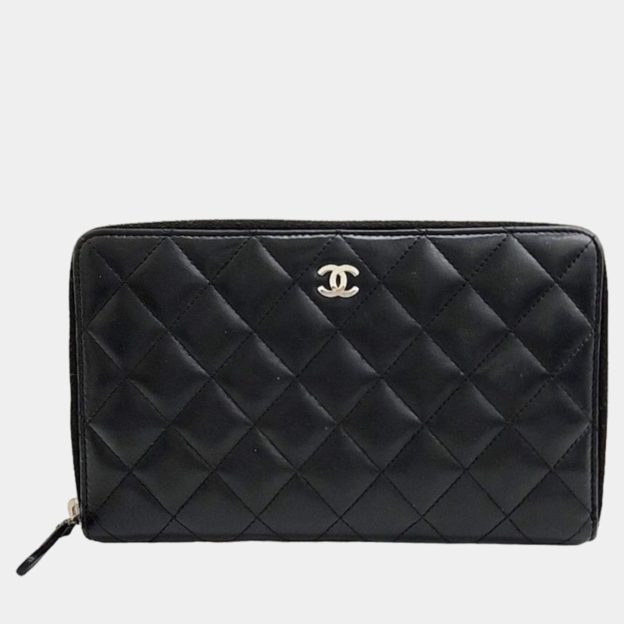 Chanel Black Lambskin Organizer