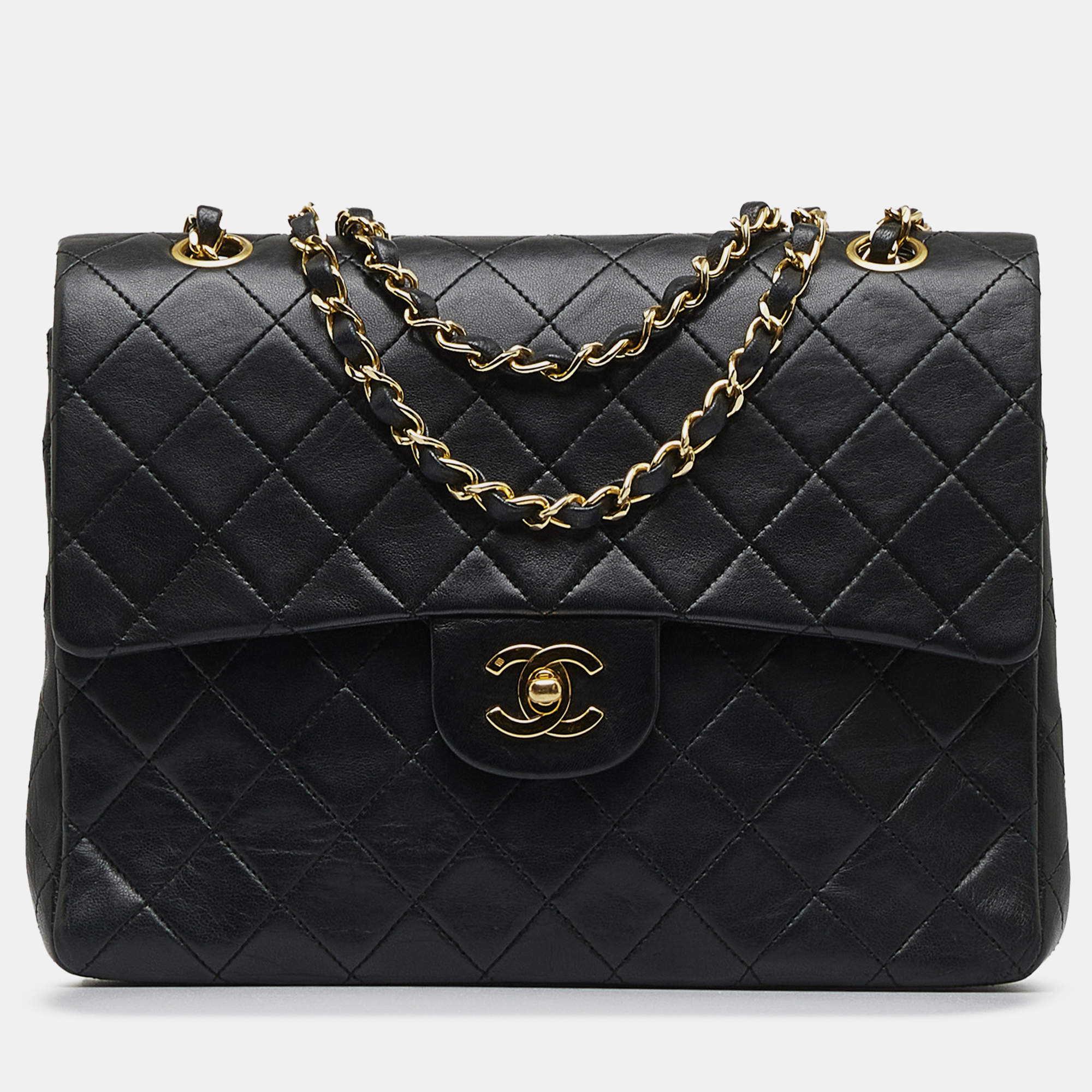 Pre Owned Chanel Medium Tall Classic Lambskin Double Flap