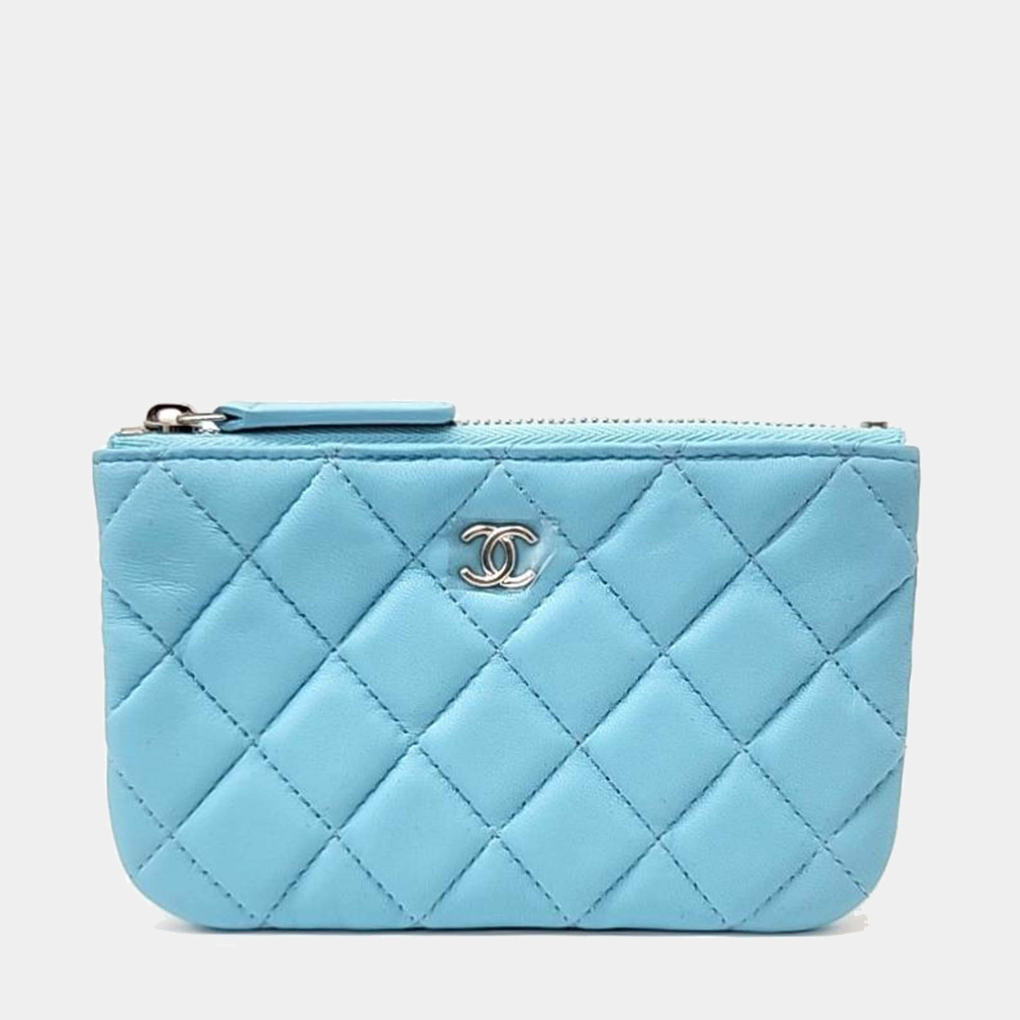 Chanel Blue Caviar Quilted Small Pouch 
