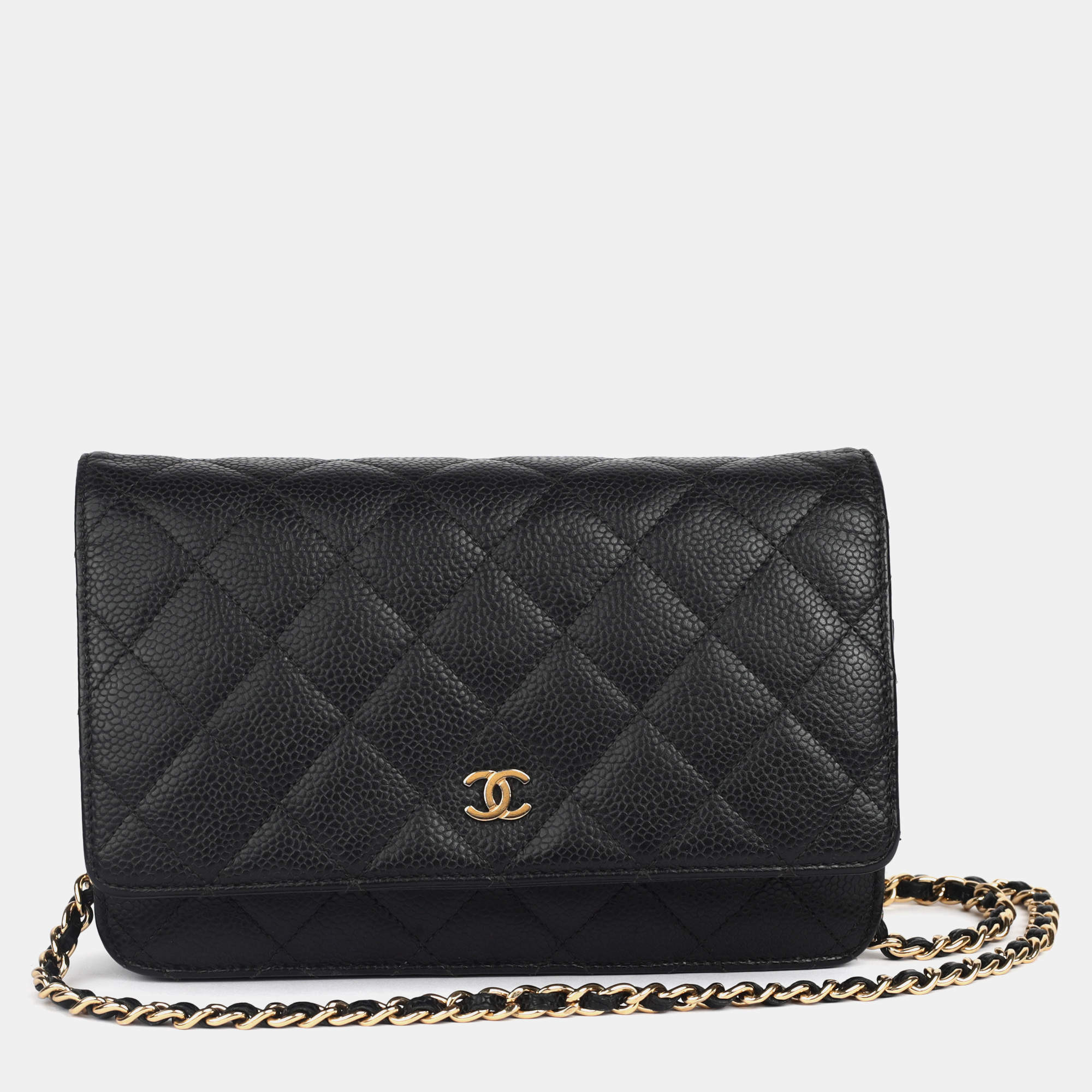 Chanel Black Caviar Leather Classic WOC Bag