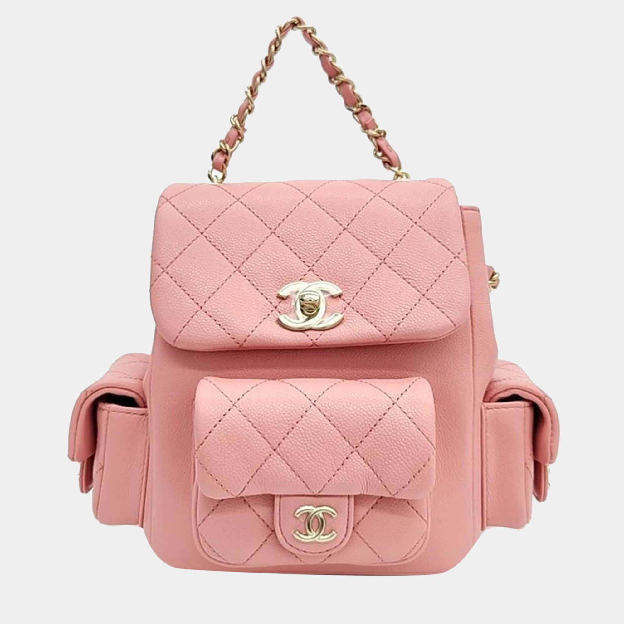 Chanel pink online backpacks