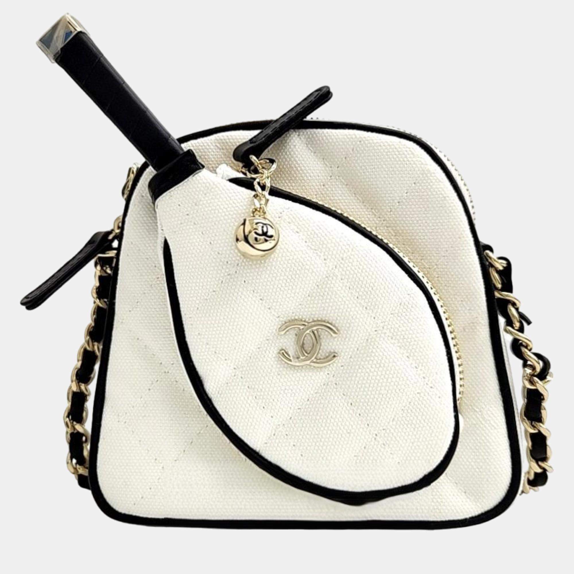 Pre Owned Chanel Tennis Racket Chain Mini Bag (Mirror)