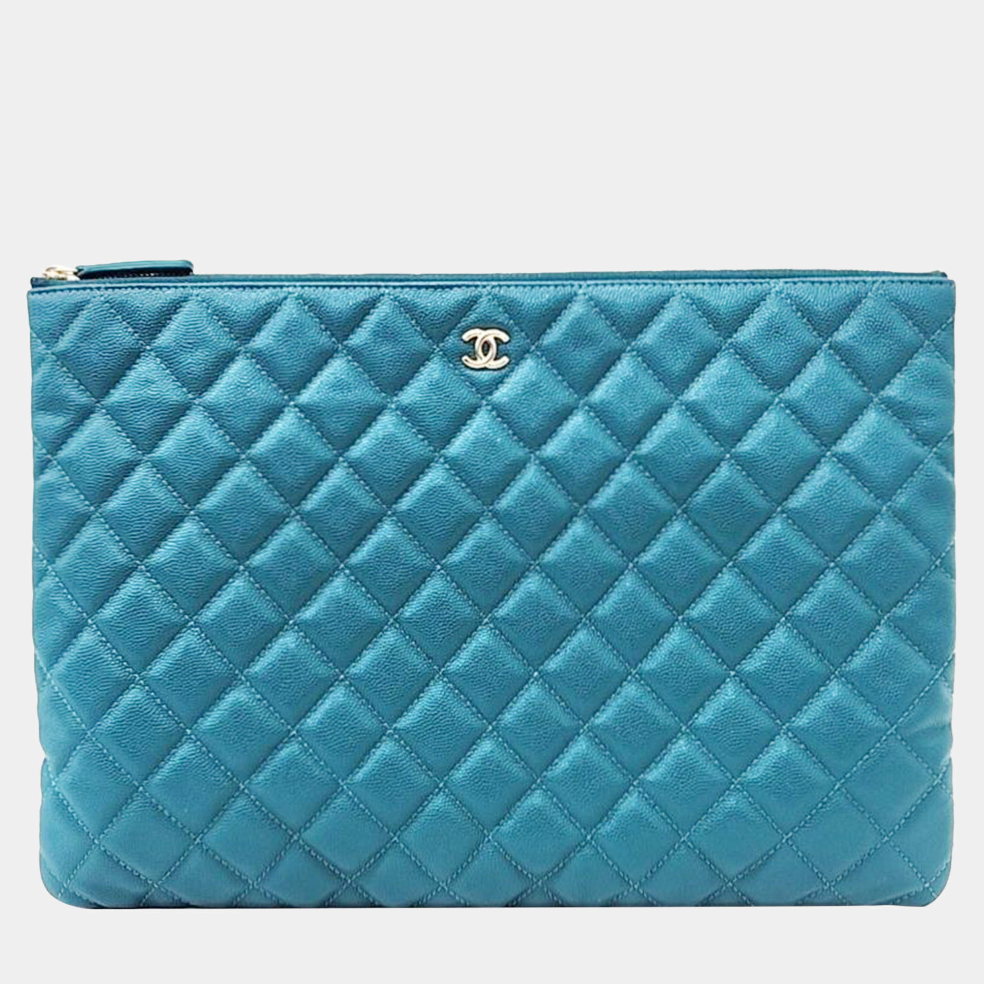 Pre Owned Chanel Caviar Clutch Large