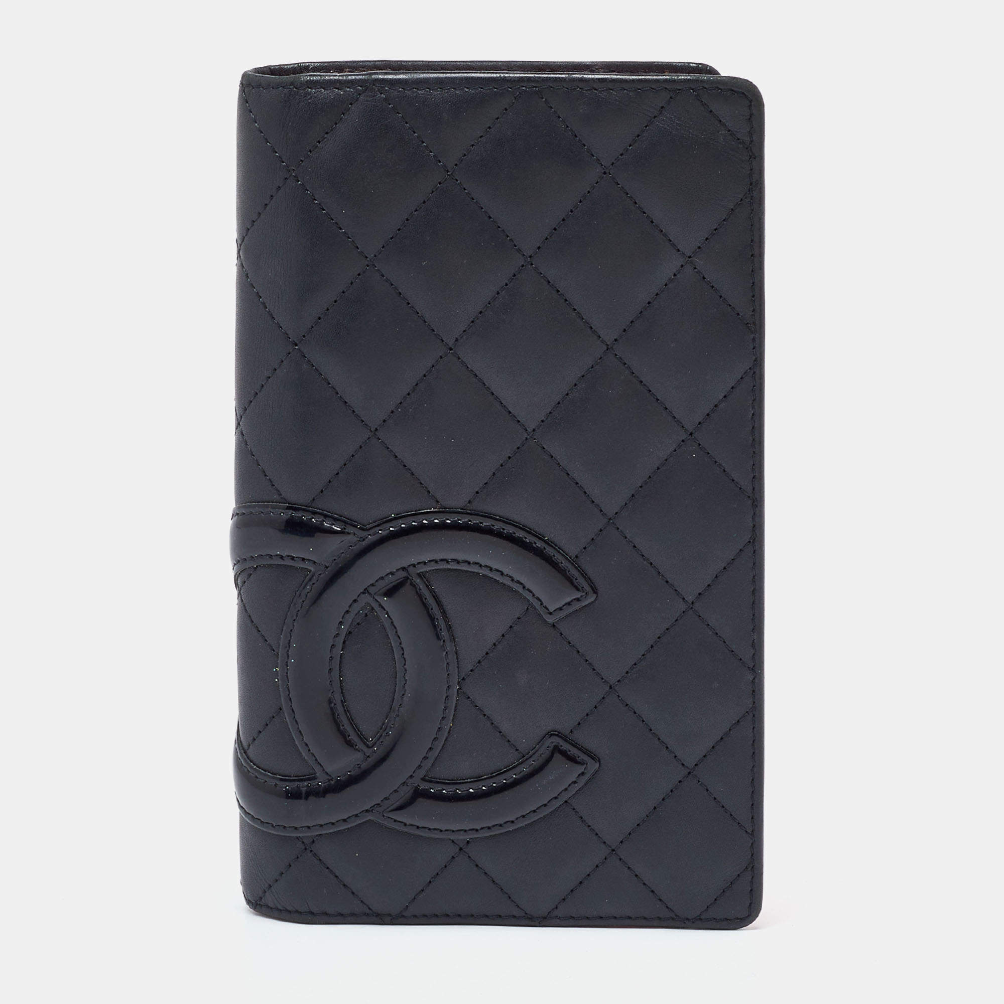 Chanel Black Quilted Leather Cambon Ligne Bifold Wallet