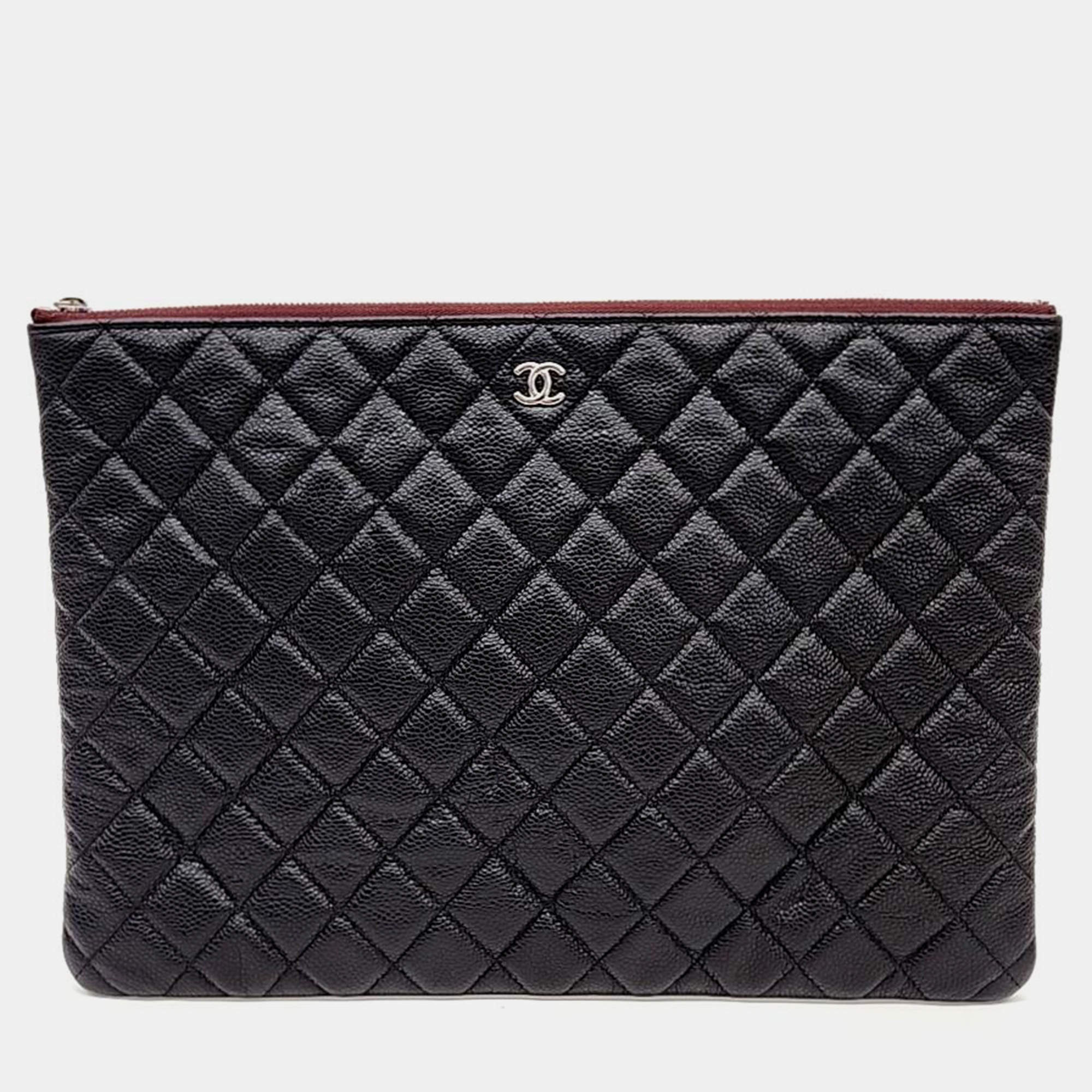 Chanel caviar clutch on sale