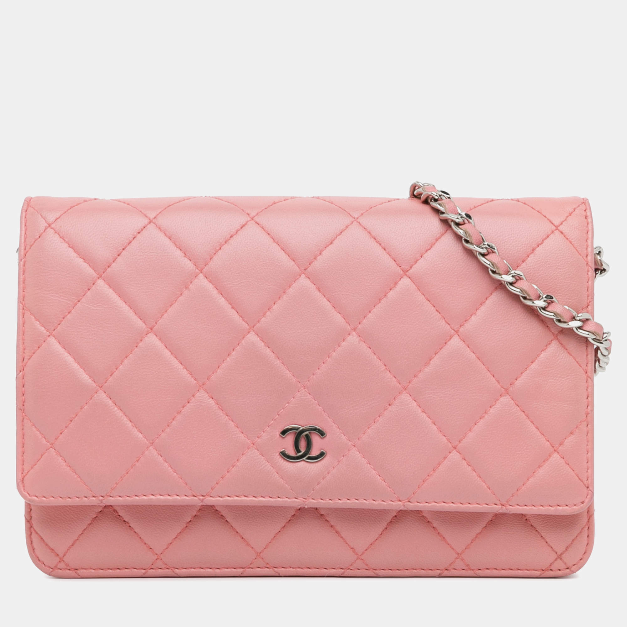 Chanel CC Quilted Lambskin Wallet On Chain