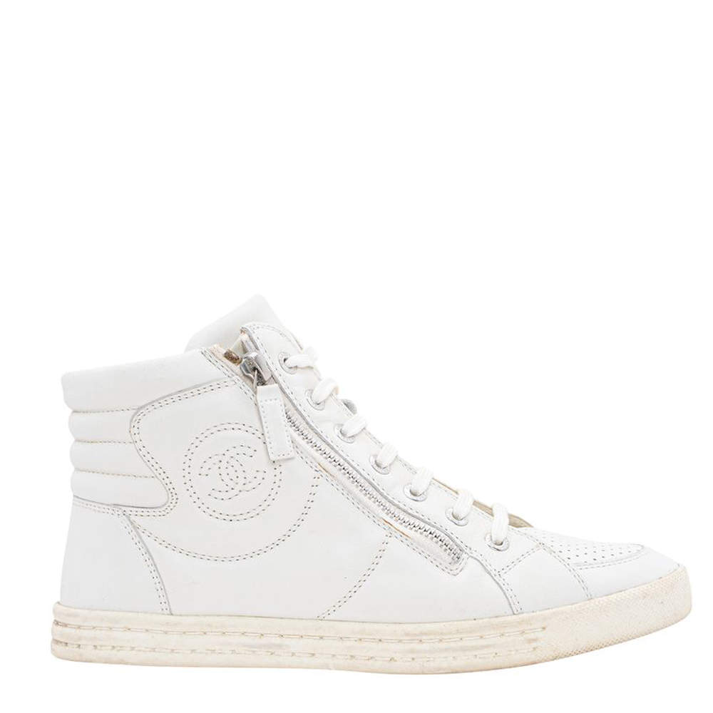 Chanel White Leather Sneakers Chanel | TLC