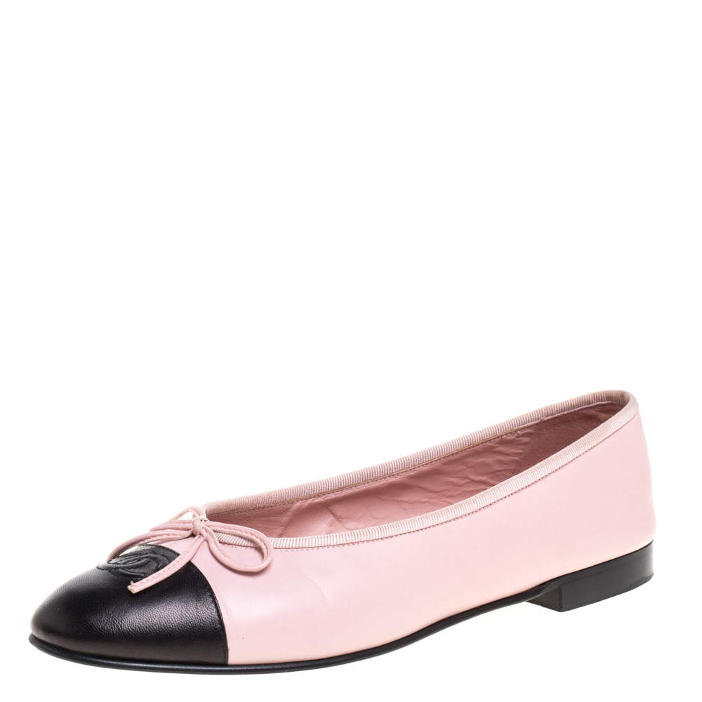 chanel pink velvet ballet flats