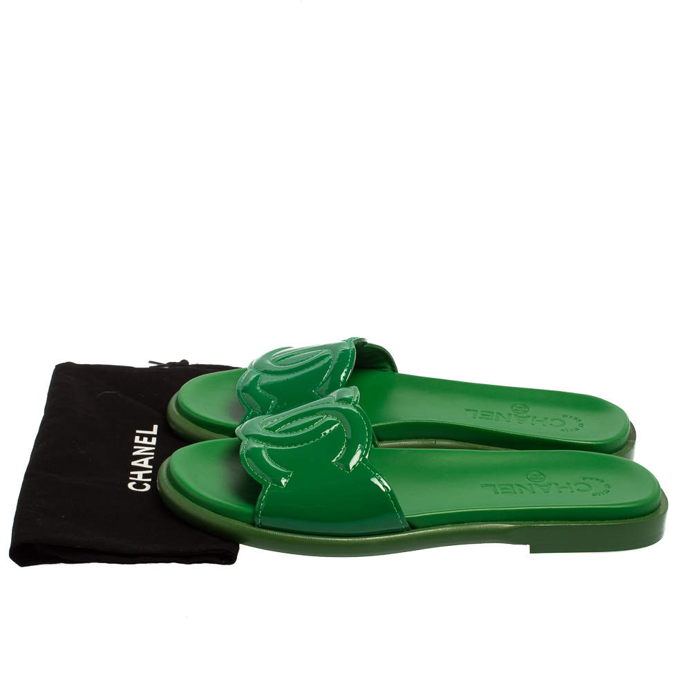 chanel green slides