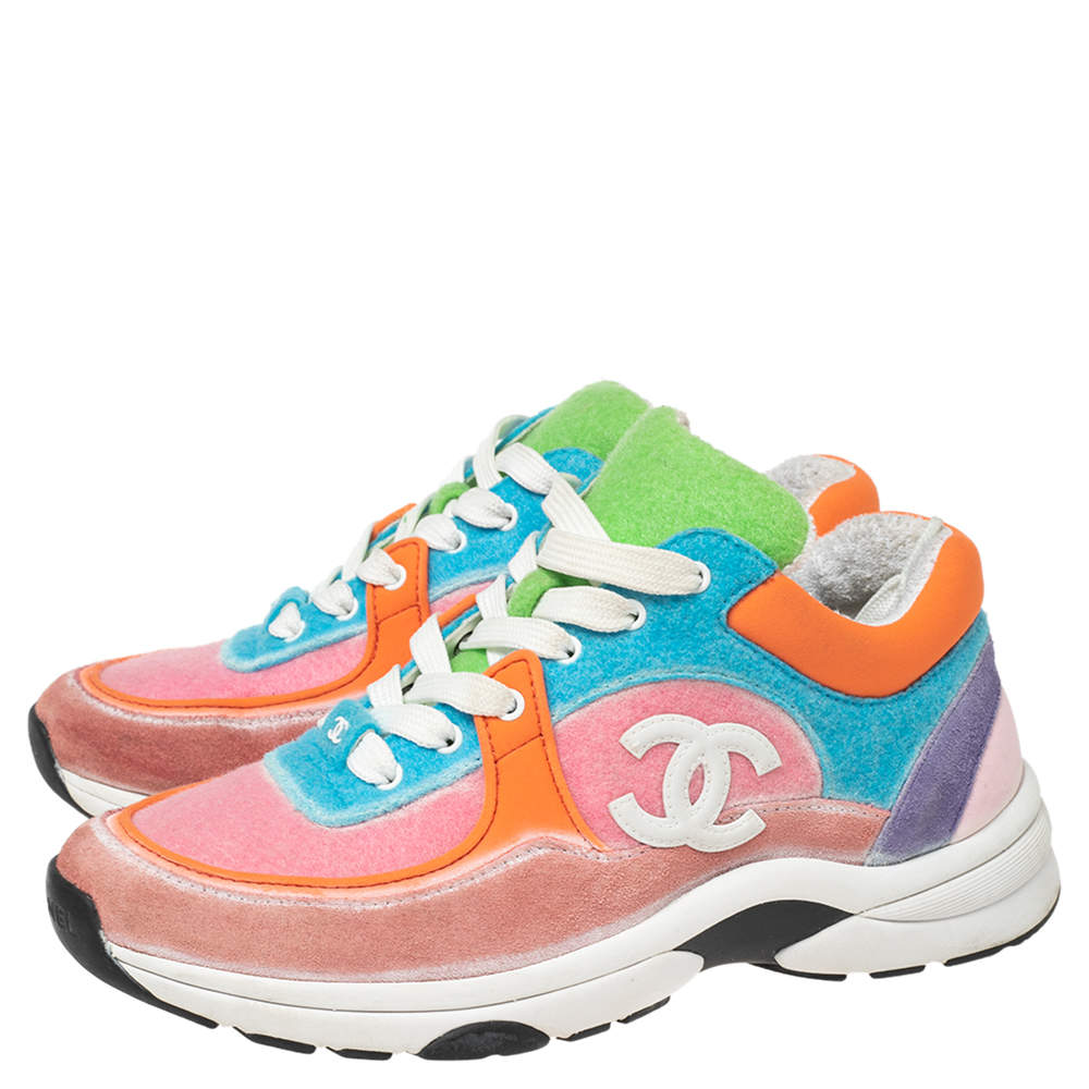 Chanel hot sale multicolor sneakers