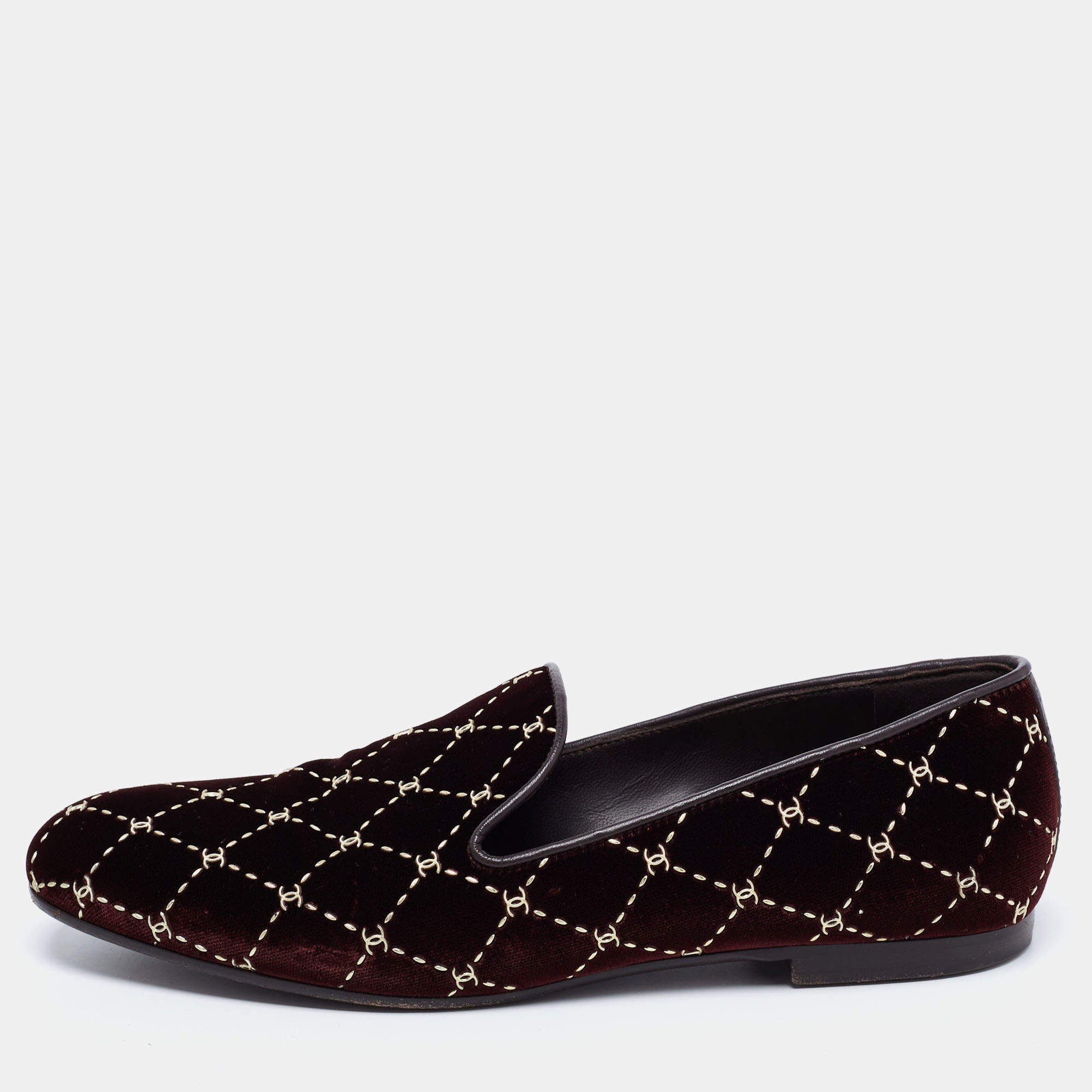 Chanel best sale velvet loafers