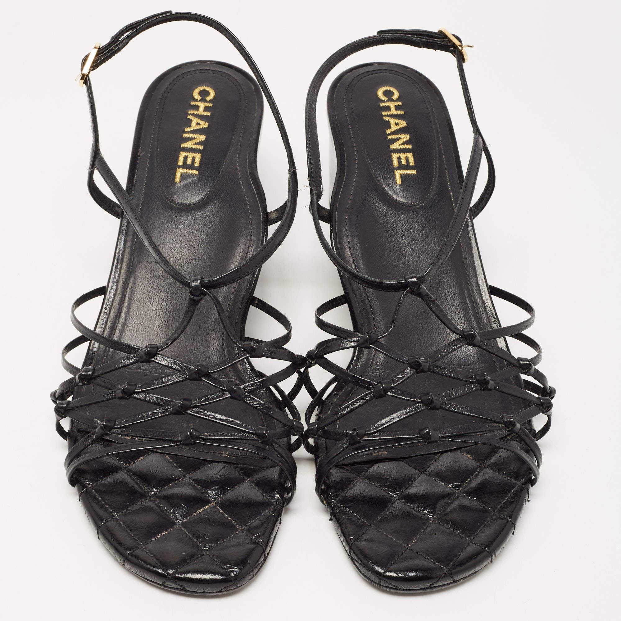 Chanel rosebud sandals hot sale