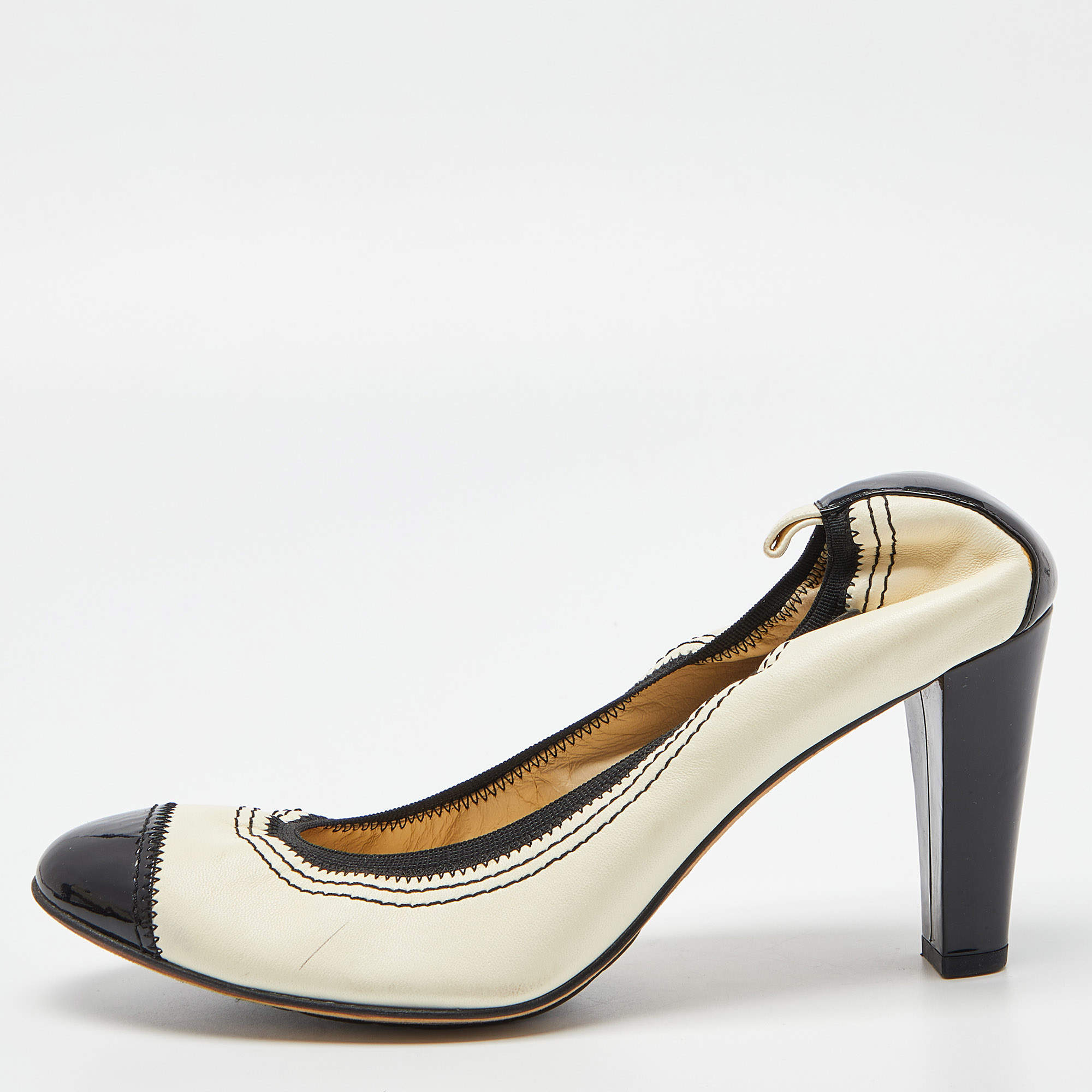 chanel patent leather ballet flats