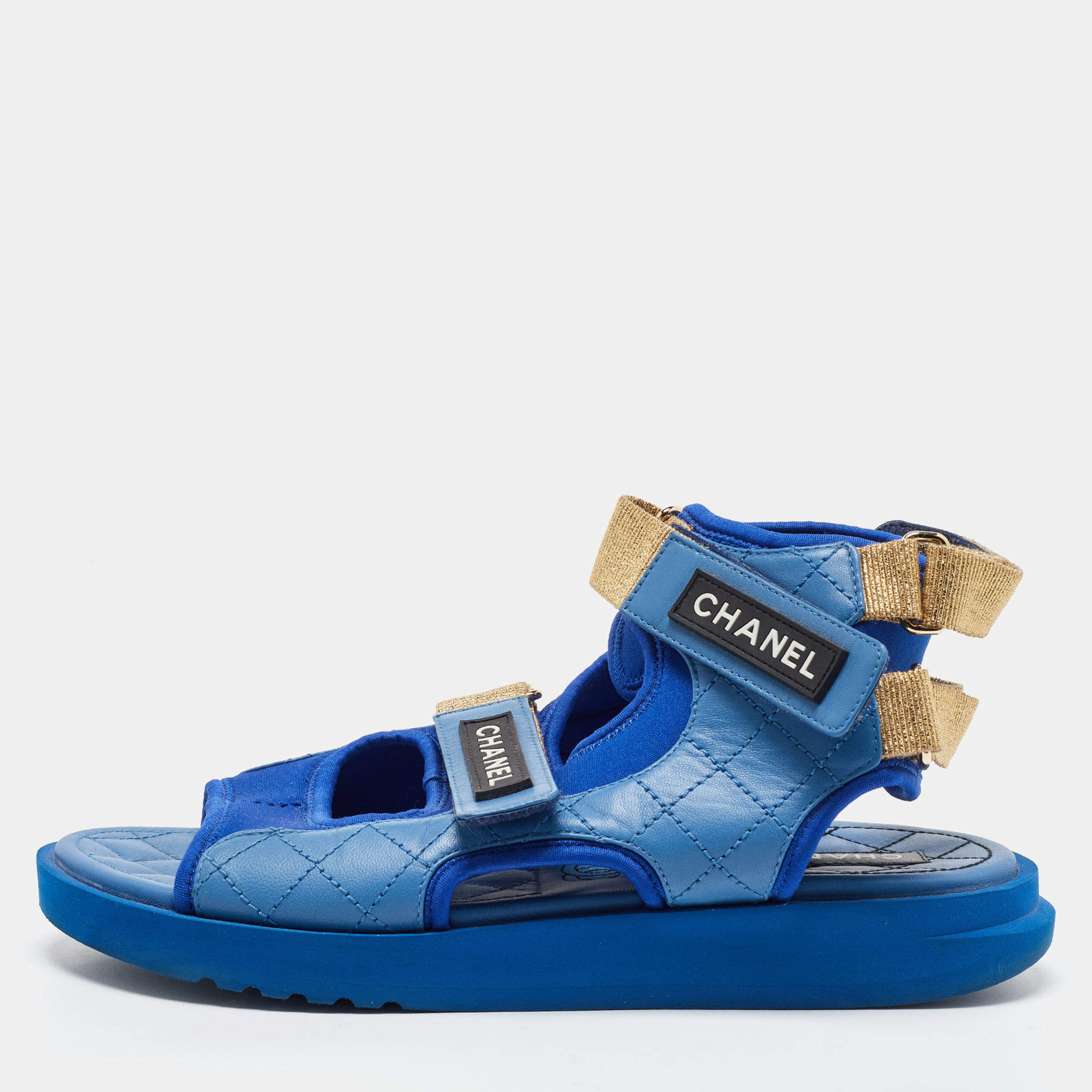 Chanel neoprene top sandals