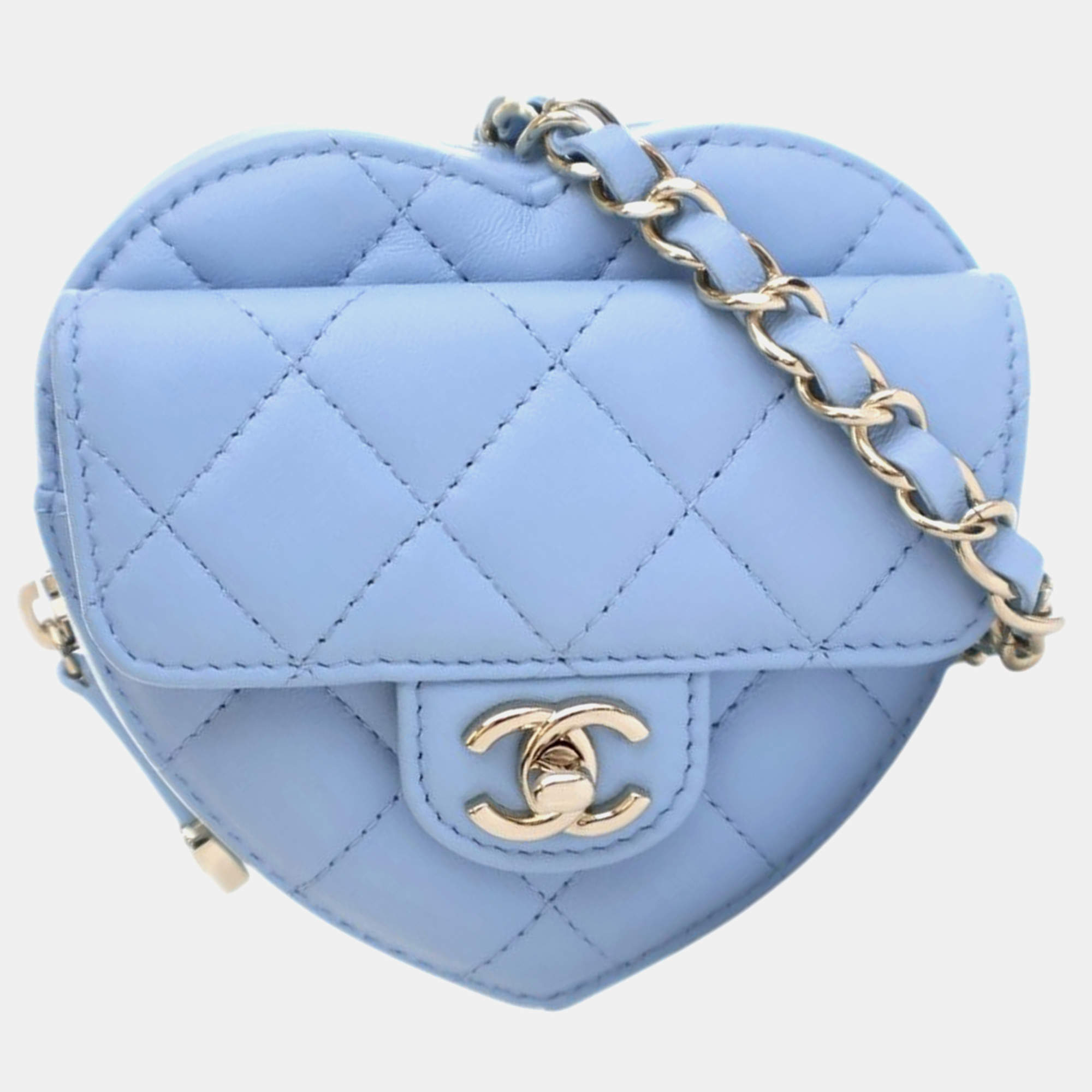 Pre Owned Chanel Mini Lambskin CC in Love Heart Belt Bag
