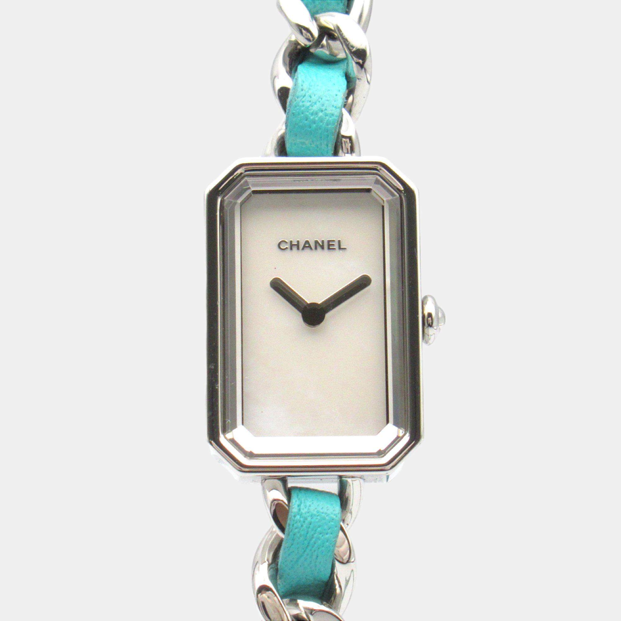 Pre Owned Chanel White Stainless Steel Premiere H4559 Quartz Women's Wristwatch 23 mm