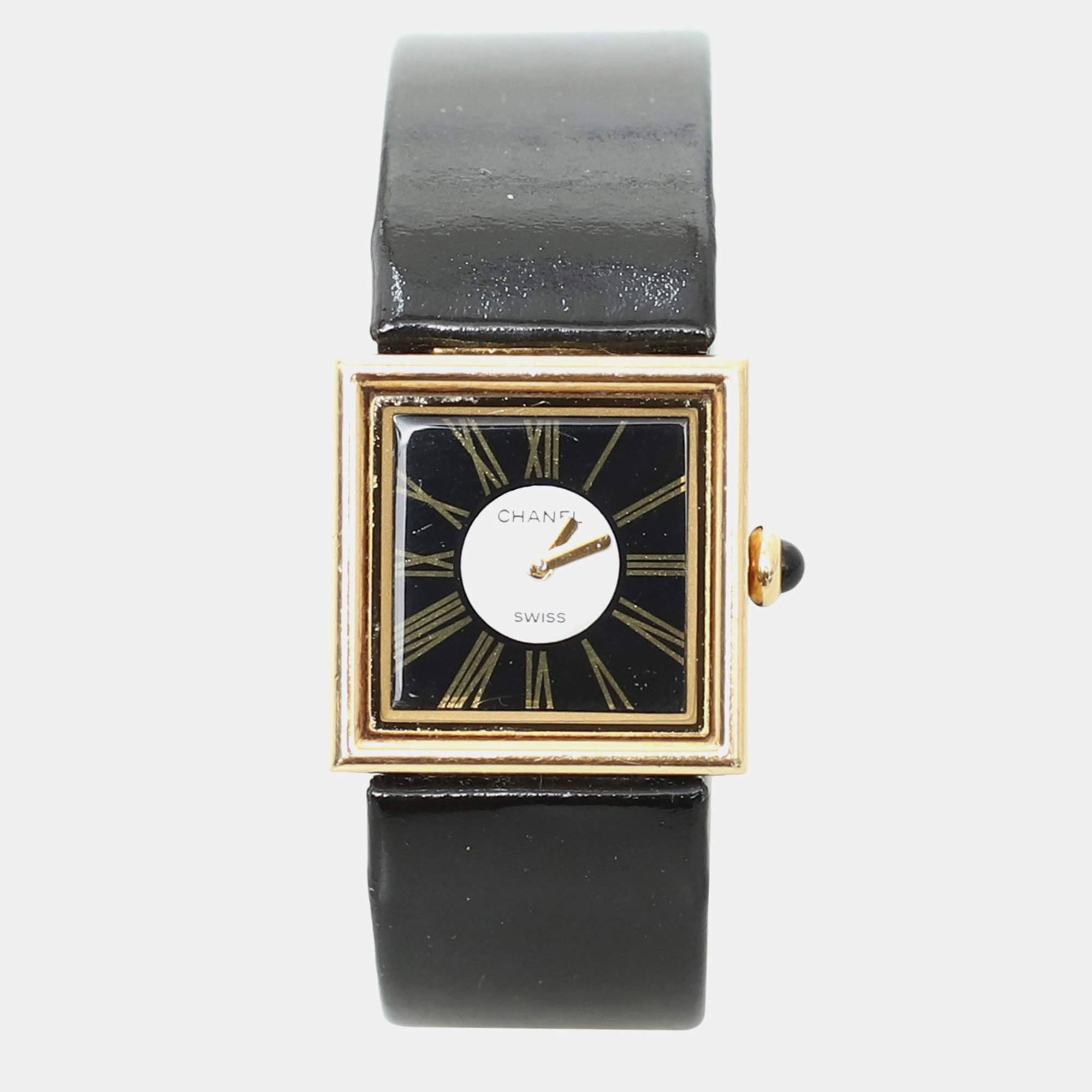Pre Owned Chanel 18K Yellow Gold Mademoiselle Watch 1989