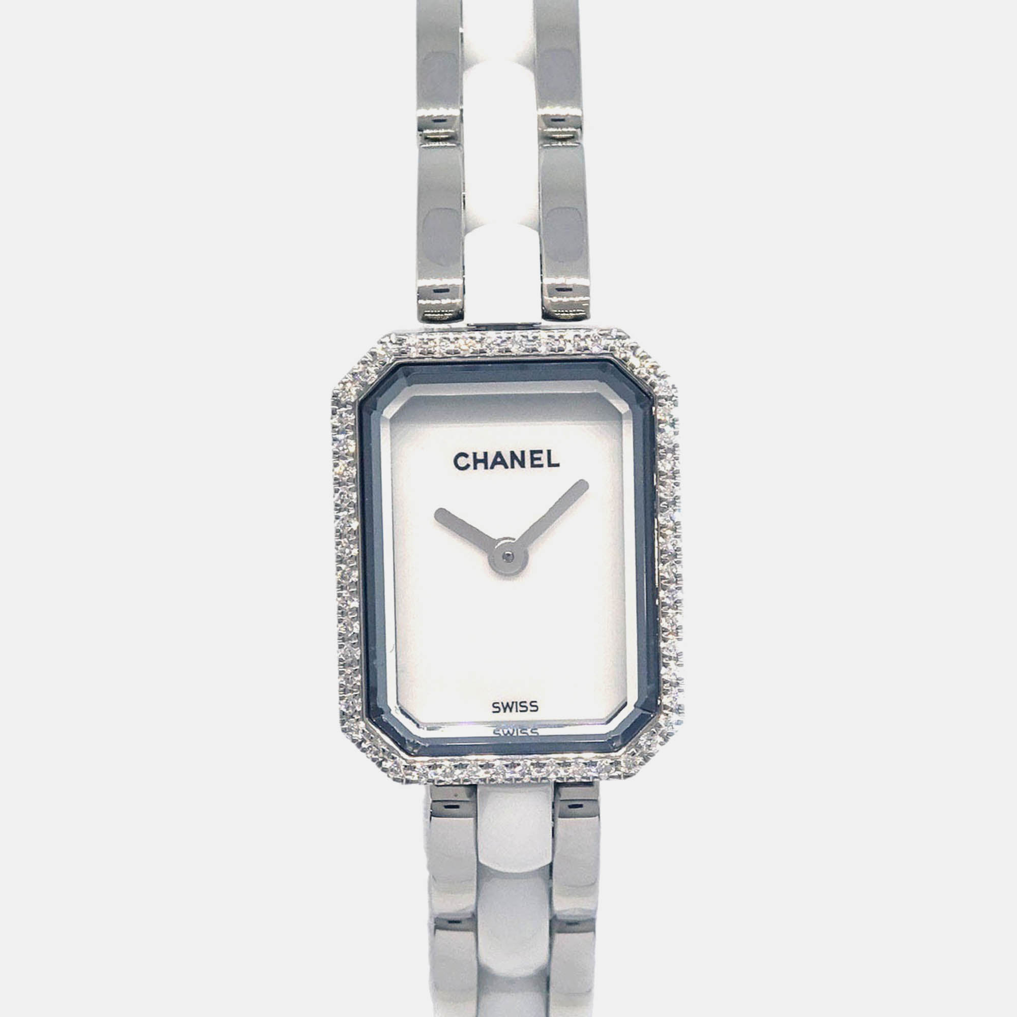 Pre Owned Chanel Premiere H2132 Quartz White Stainless Steel Ceramic Women’s Wristwatch 15 mm