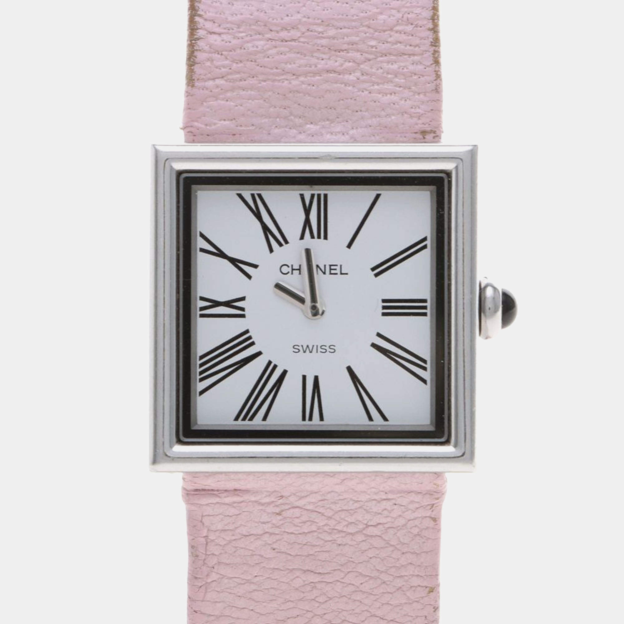 Pre Owned Chanel Mademoiselle Quartz Stainless Steel Women's Wristwatch 23 mm