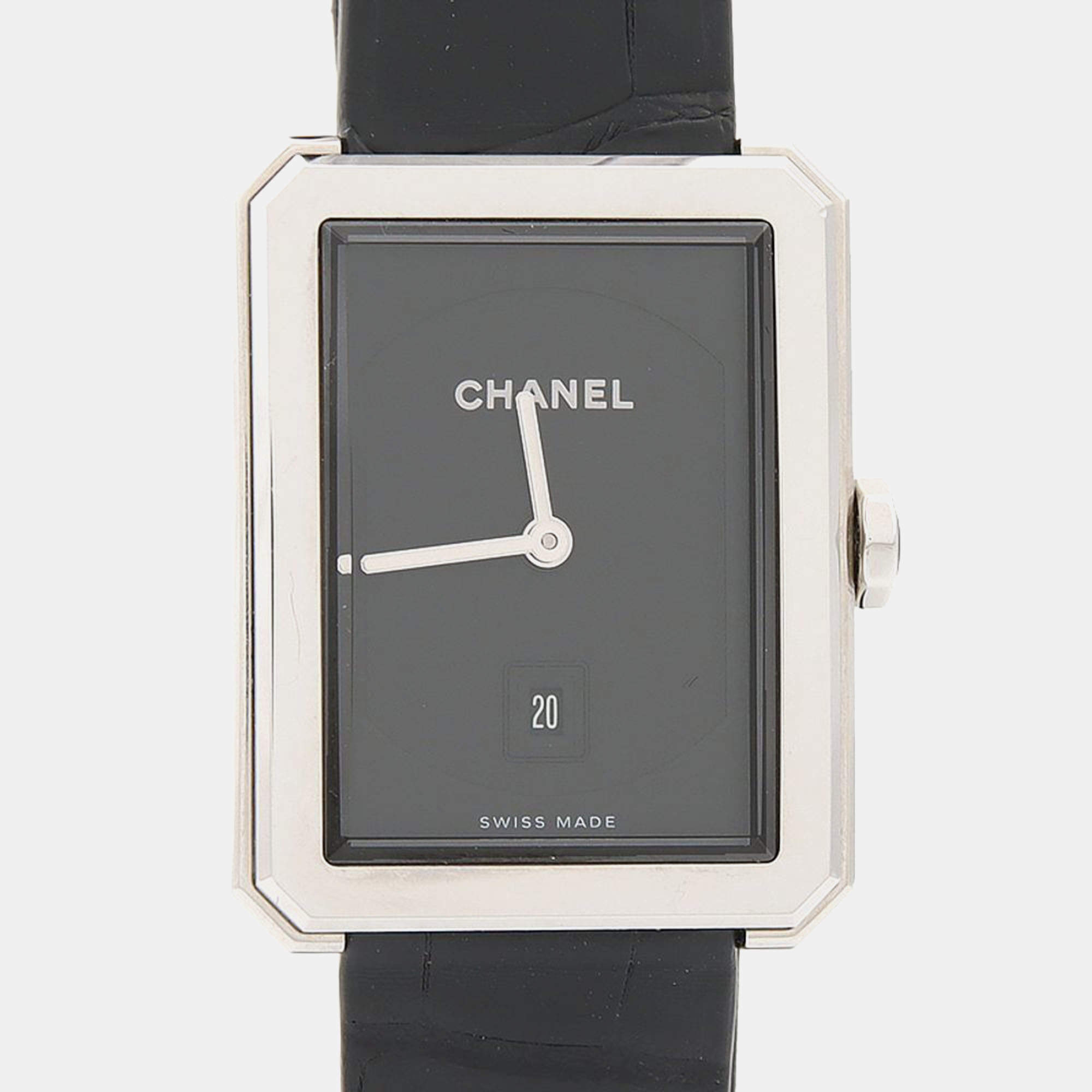 Pre Owned Chanel Boyfriend H4884 Quartz Stainless Steel Womens Wristwatch 27 mm