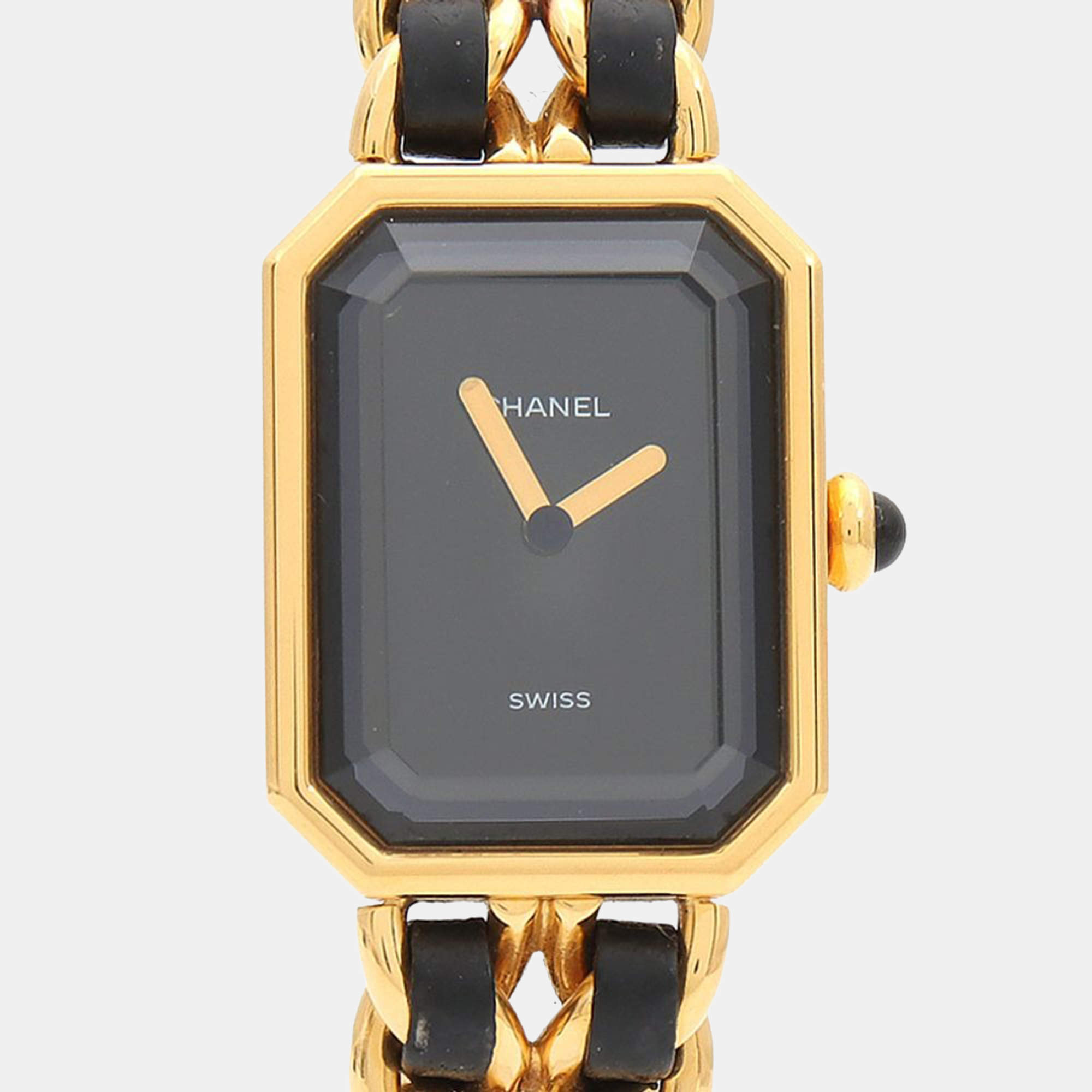 Pre Owned Chanel Premiere Quartz Gold Plated Stainless Steel Women's Wristwatch 20 mm