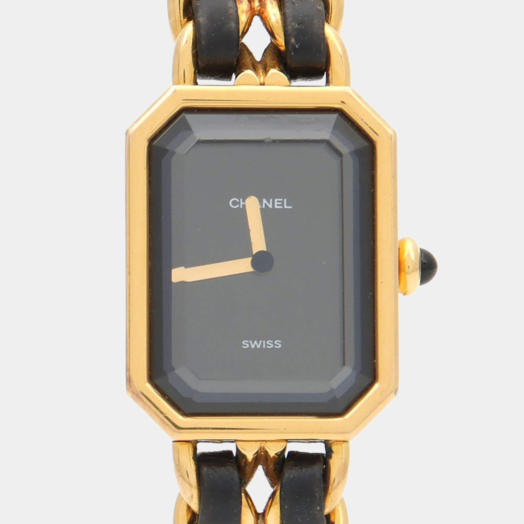 Pre Owned Chanel Premiere Quartz Gold Plated Stainless Steel Women's Wristwatch 20 mm