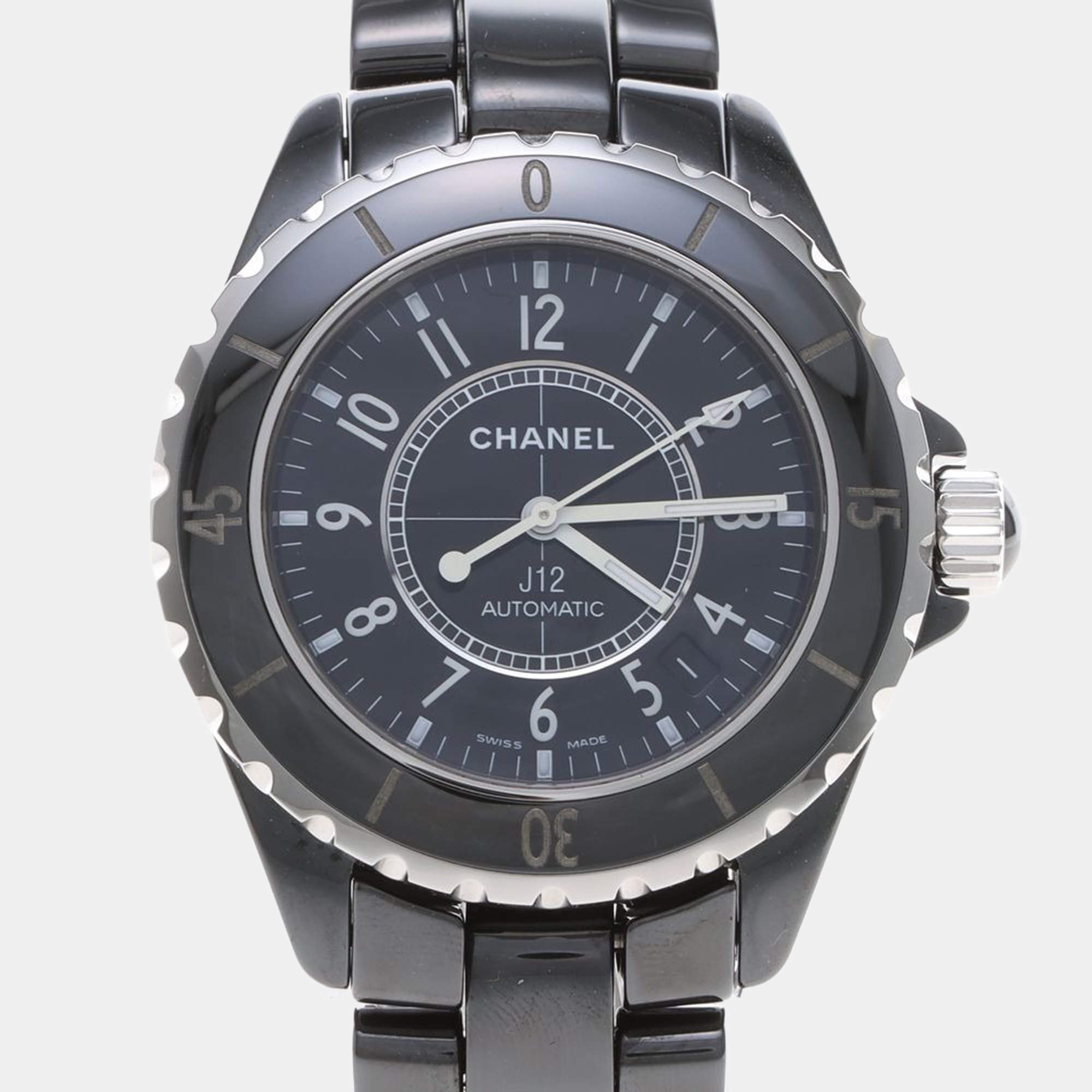Pre Owned Chanel J12 Automatic Ceramic Stainless Steel women's Wristwatch 39 mm
