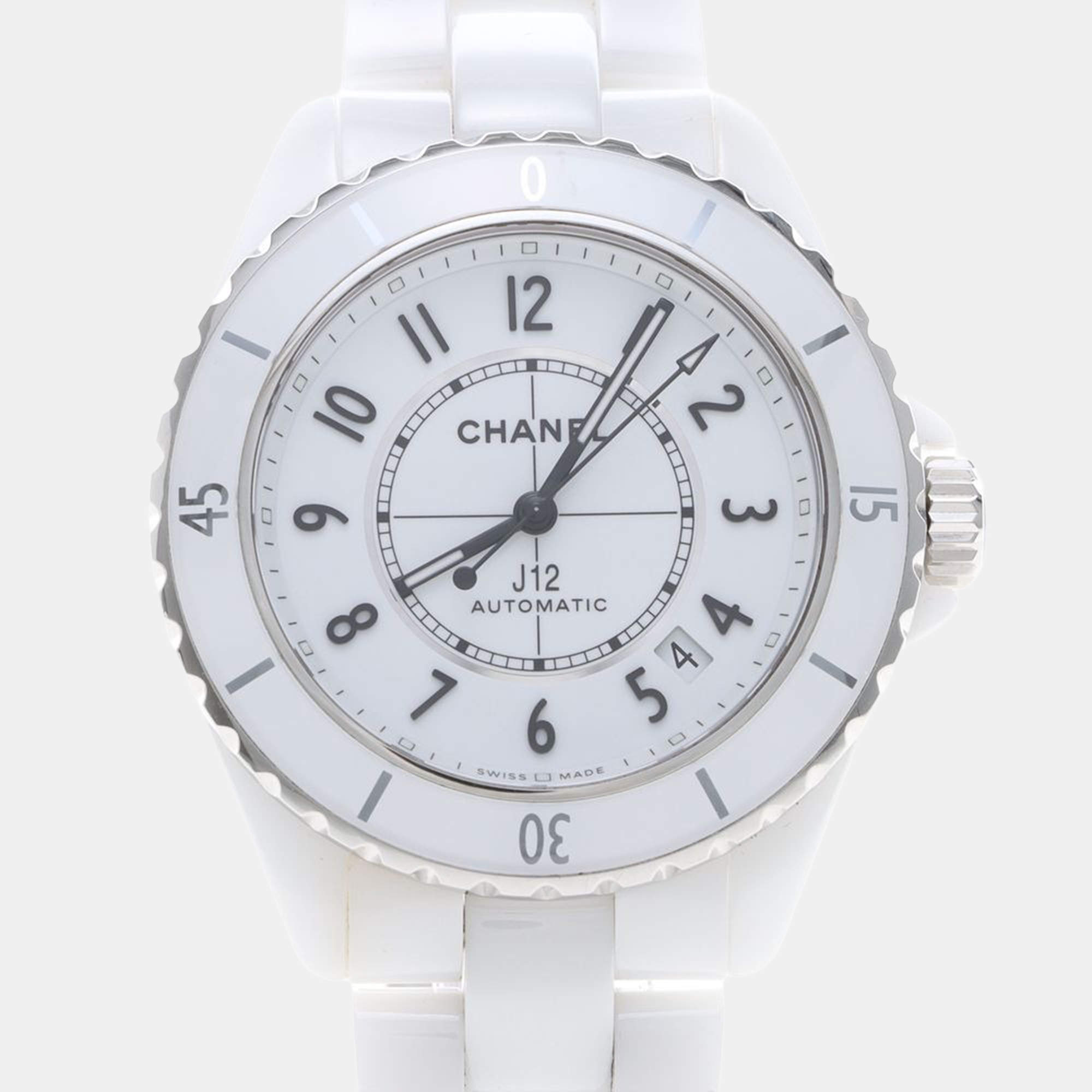 Pre Owned Chanel J12 Automatic Ceramic Men's Wristwatch 39 mm