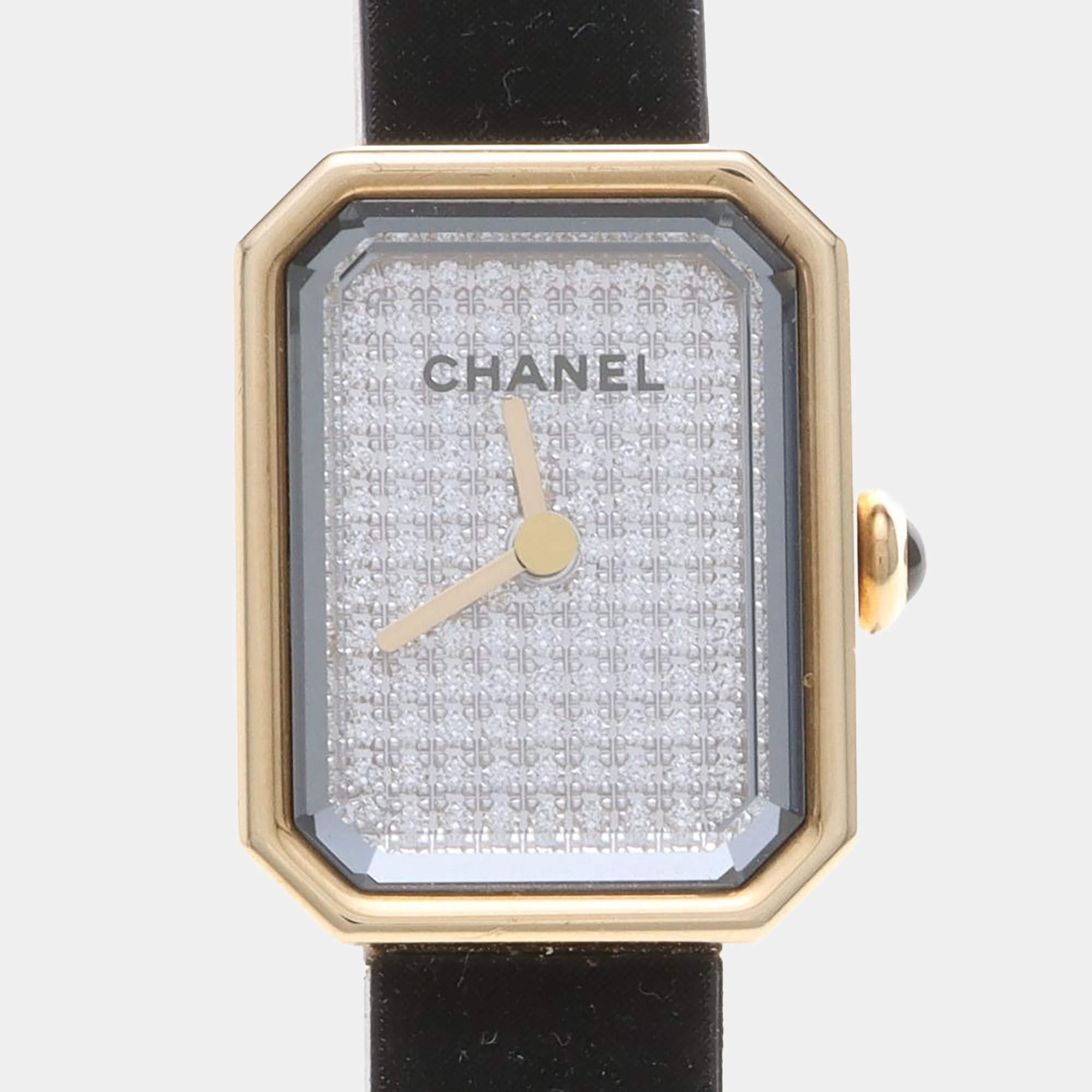 مملوكة مسبقًا Chanel Premiere Diamond Quartz 18K Yellow Gold Titanium Women's Wristwatch 15.5 mm