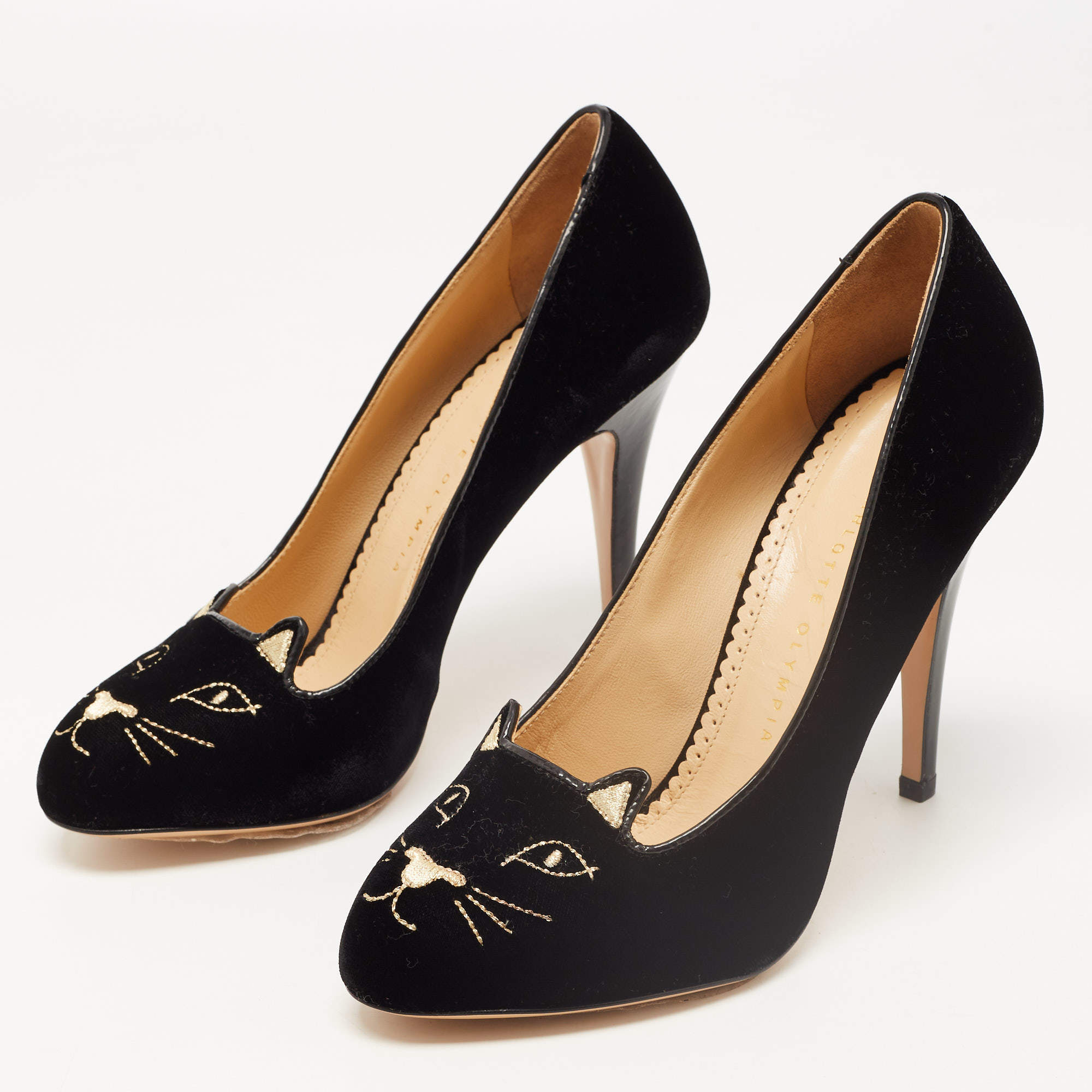 Charlotte olympia discount velvet pumps