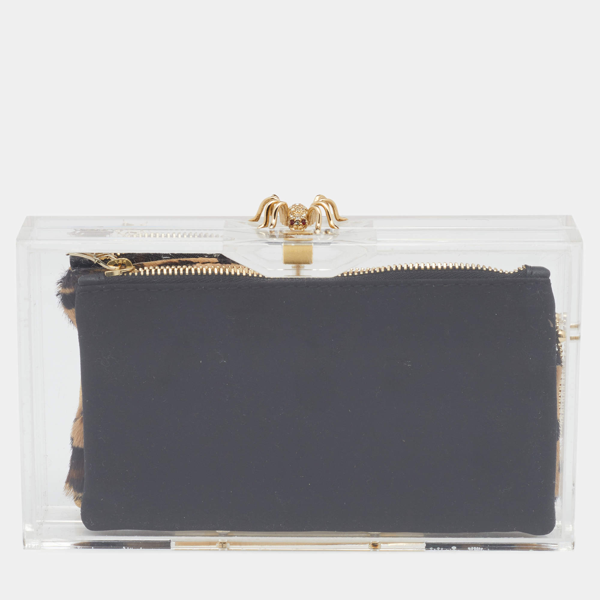 Pre Owned Charlotte Olympia White Clear Perspex Box Clutch