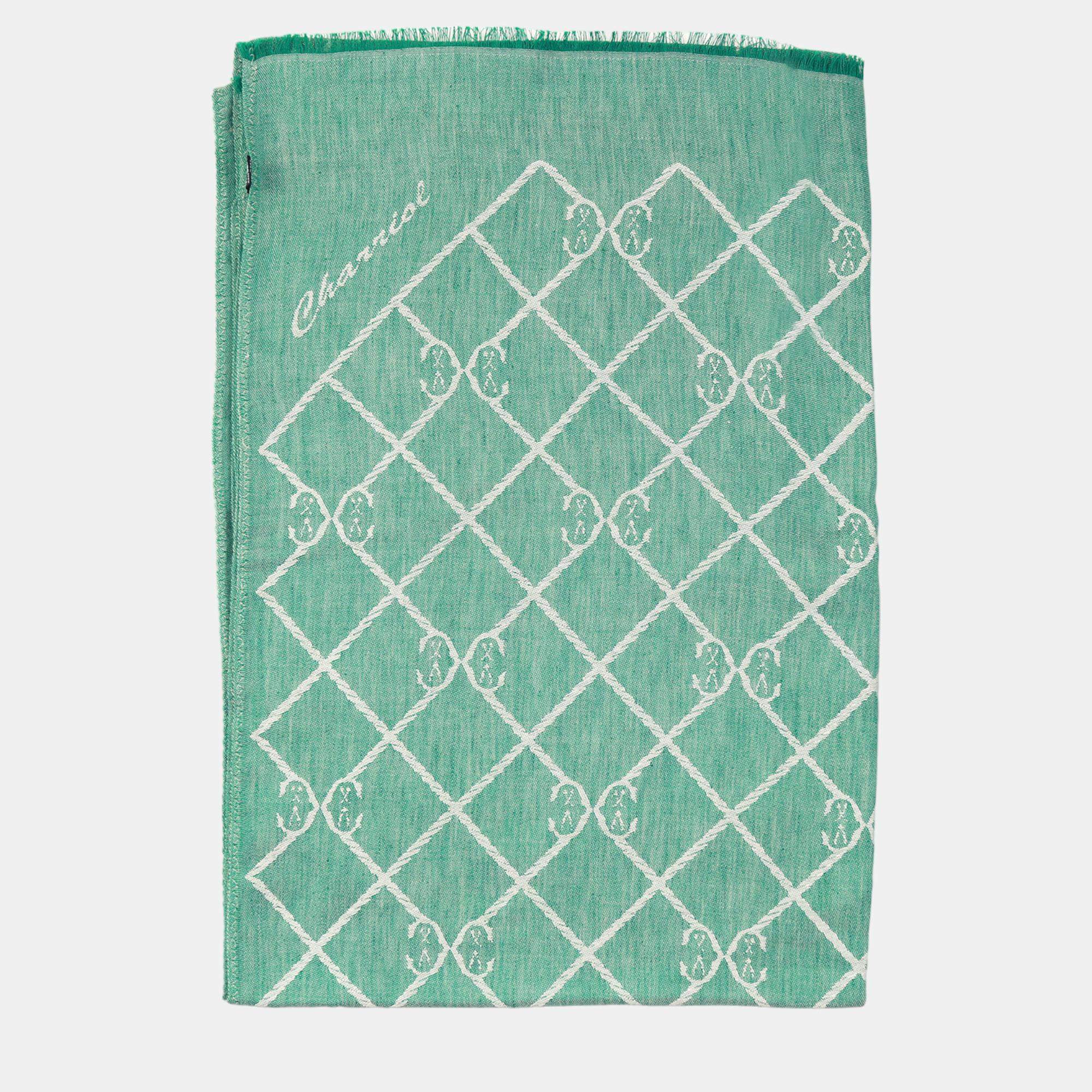 Charriol Green & Grey Scarf