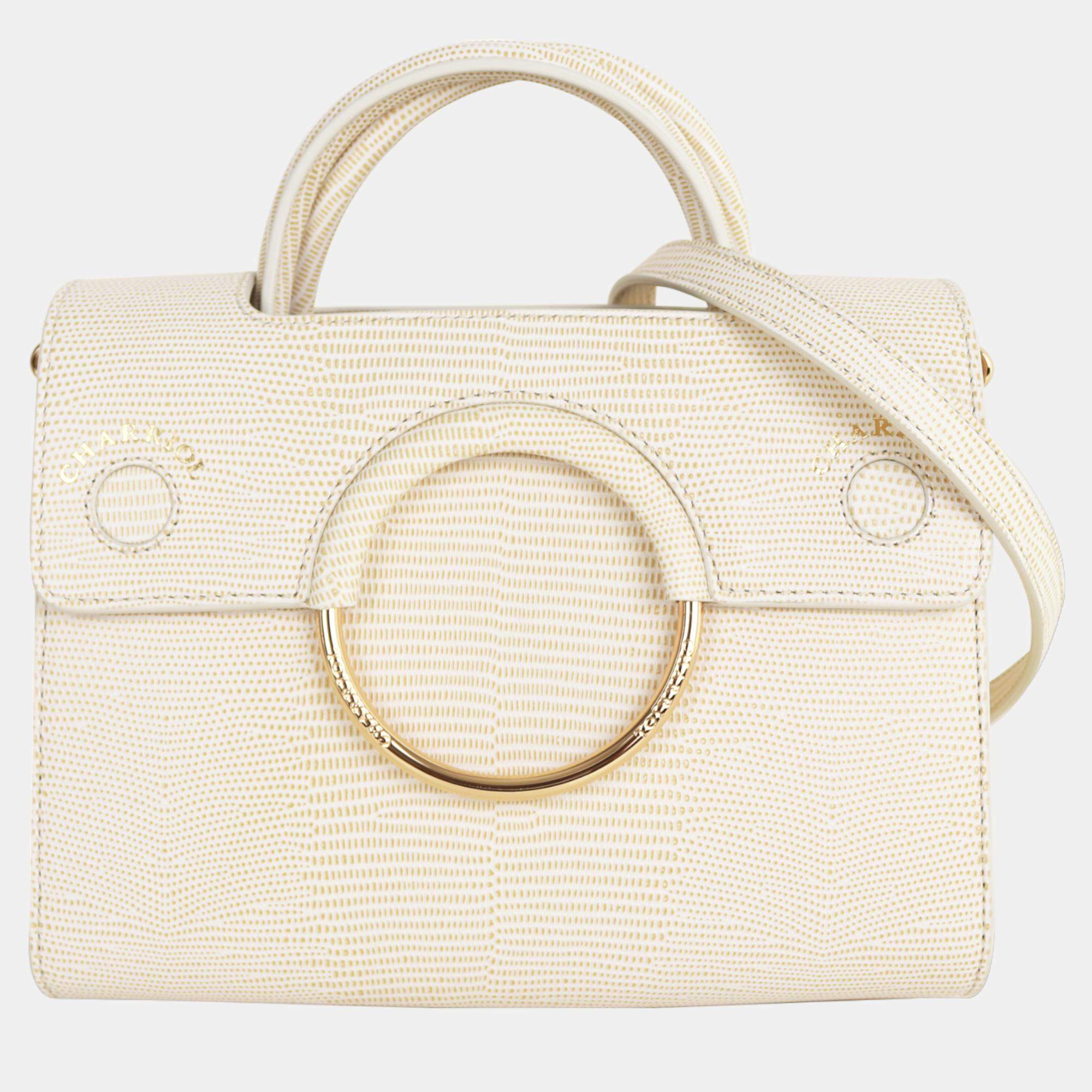 Charriol Beige Leather Chameleon Handbag