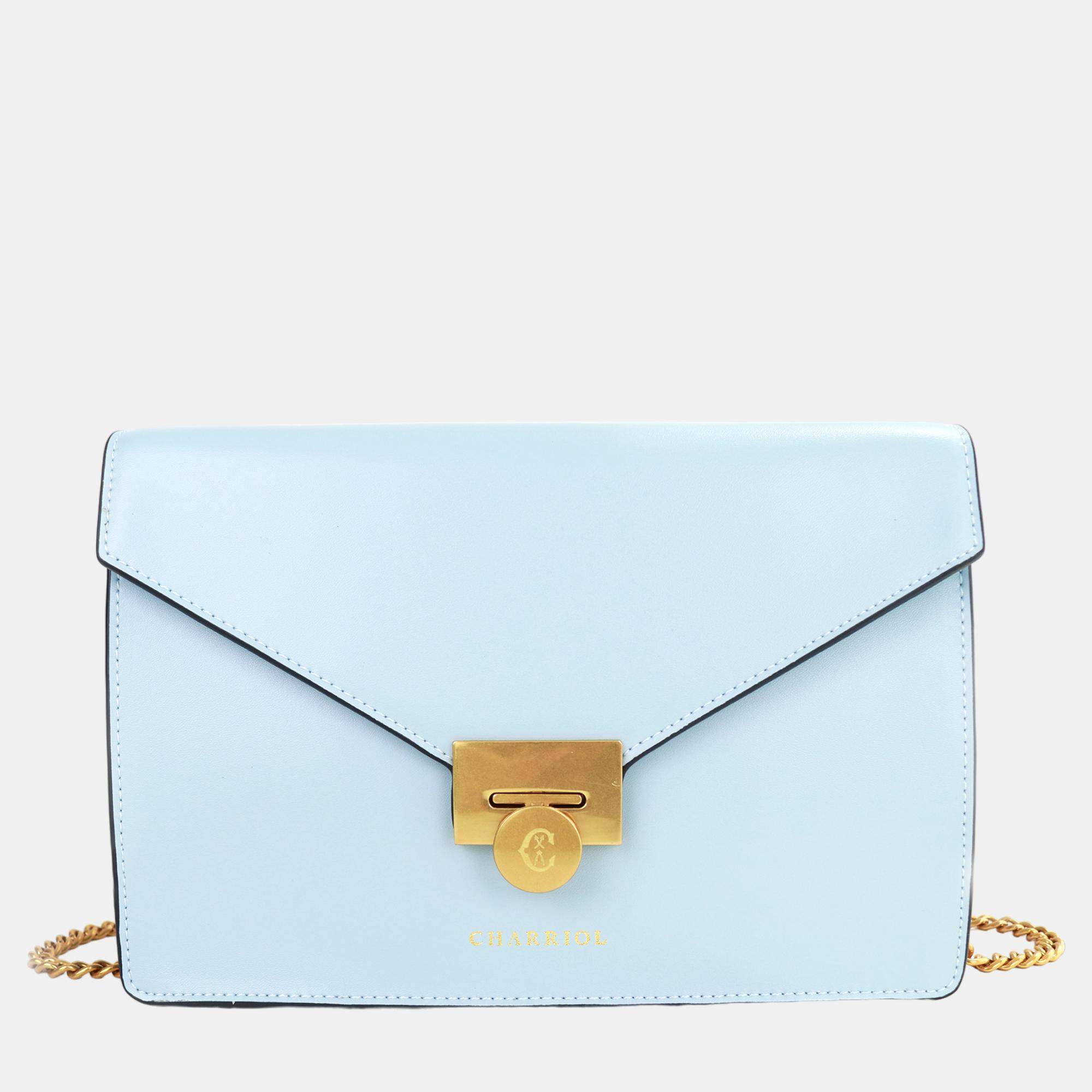 Pre Owned Charriol Blue Leather TWIST Handbag