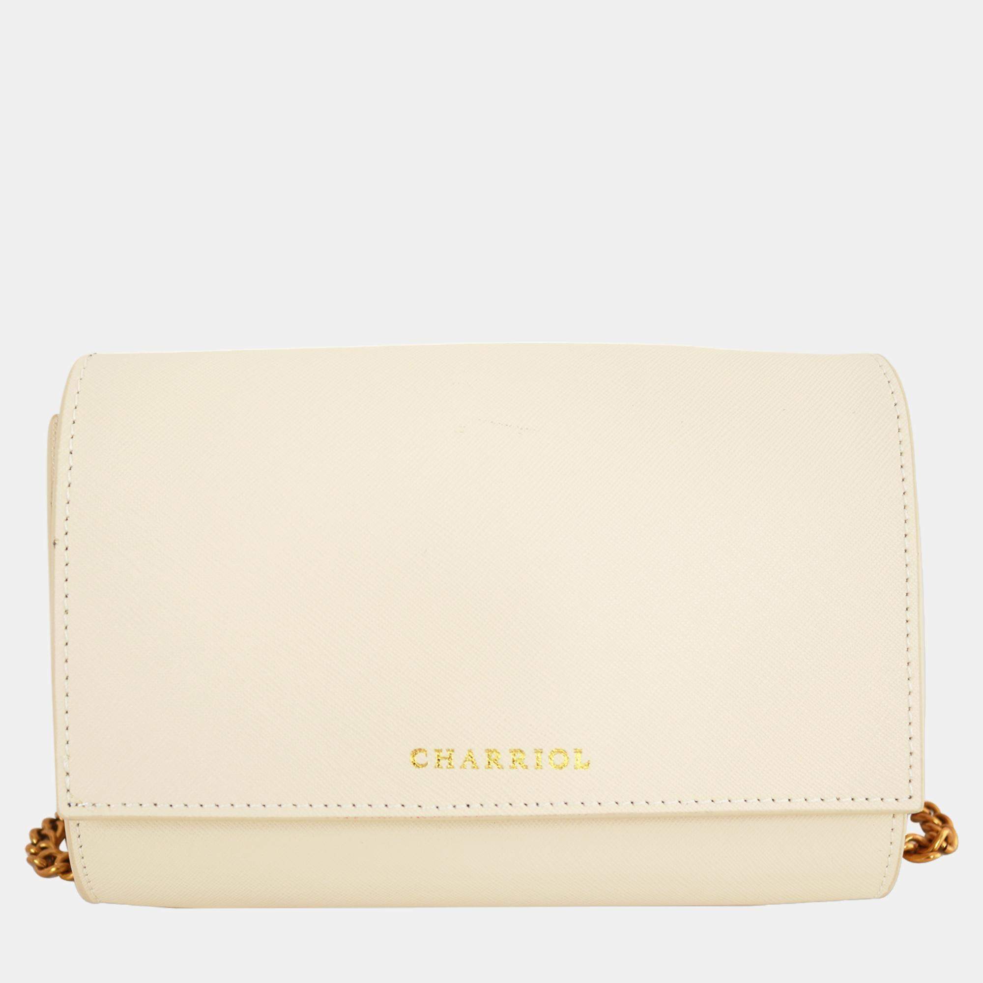 Charriol OffWhite Leather Chameleon Crossbody