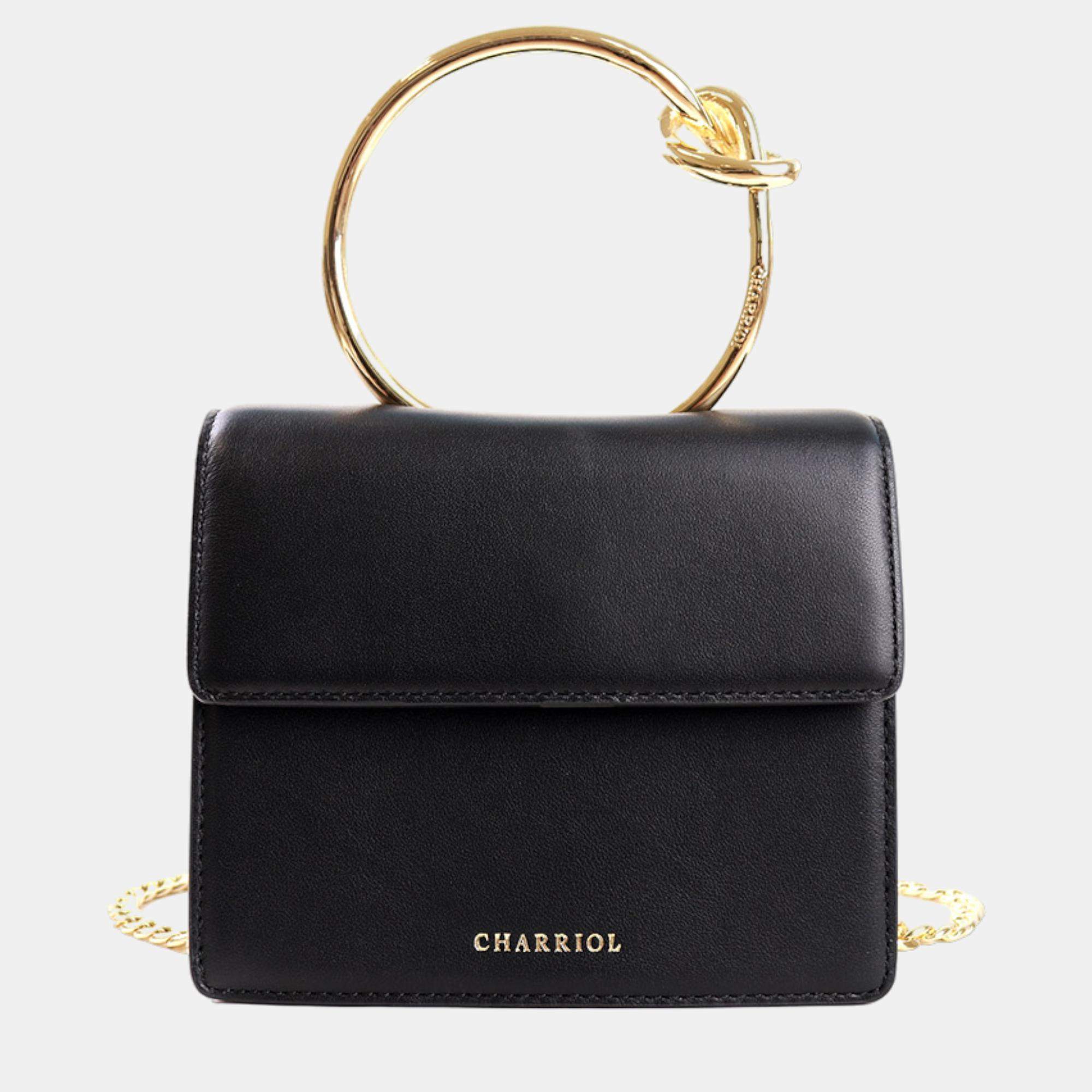 Pre Owned Charriol Black Leather ZENITUDE Handbag
