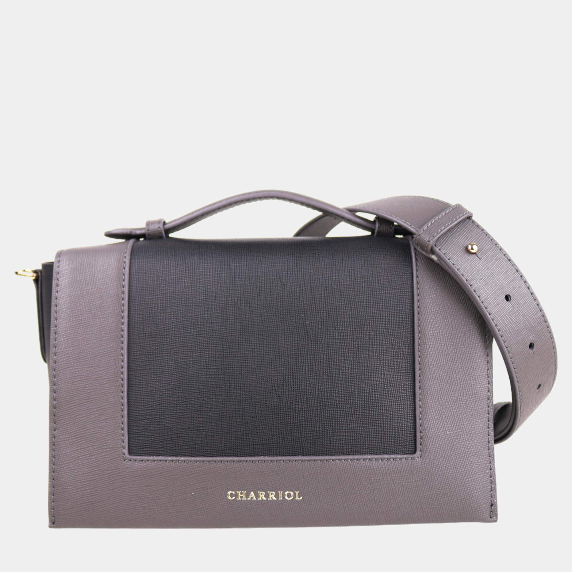 Pre Owned Charriol Black Leather Marina Crossbody