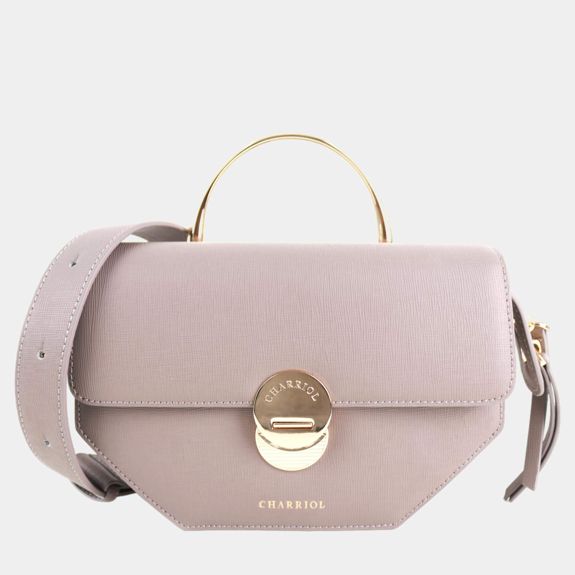 Charriol Grey Leather Cetic Legacy Crossbody