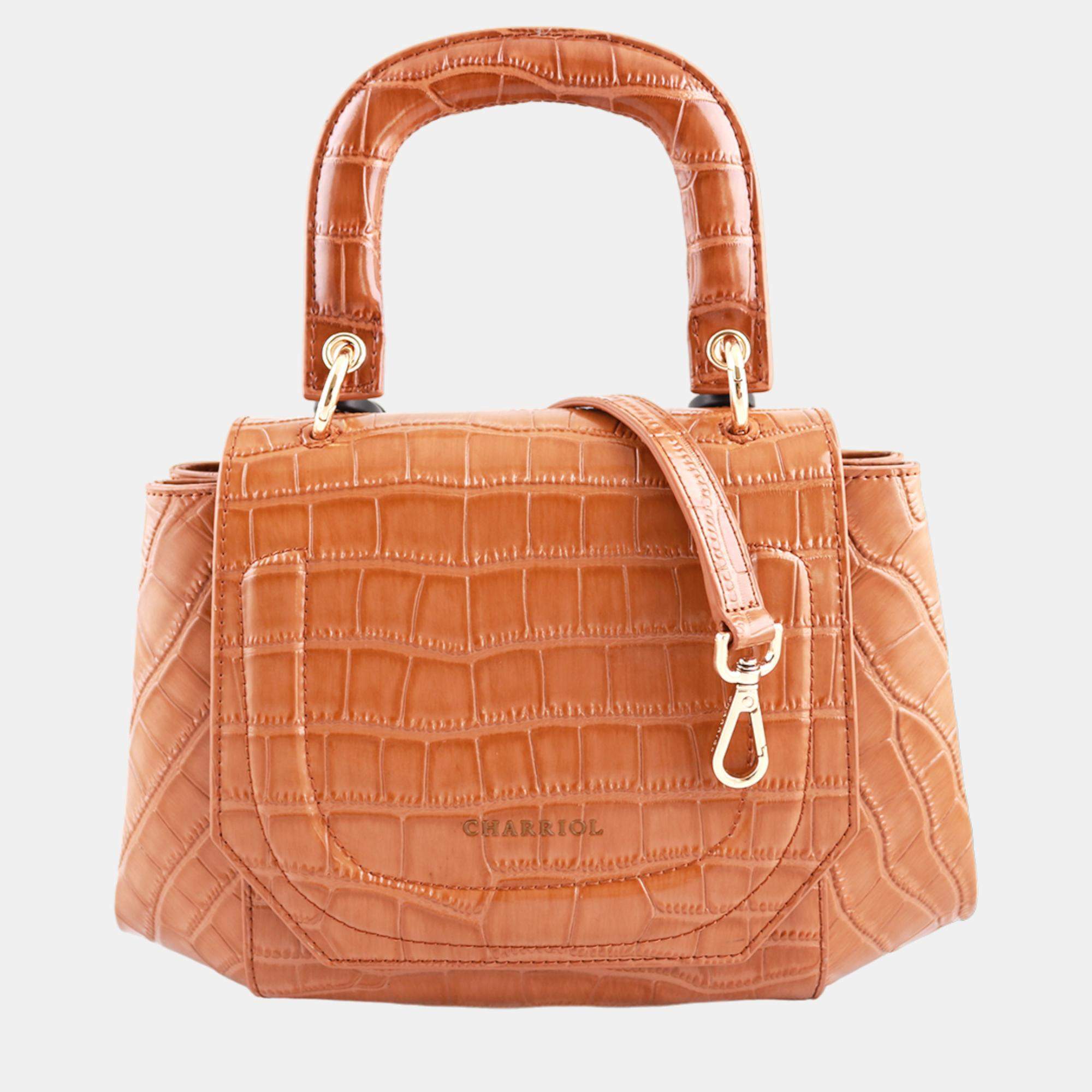 Pre Owned Charriol Brown Leather Passion Handbag