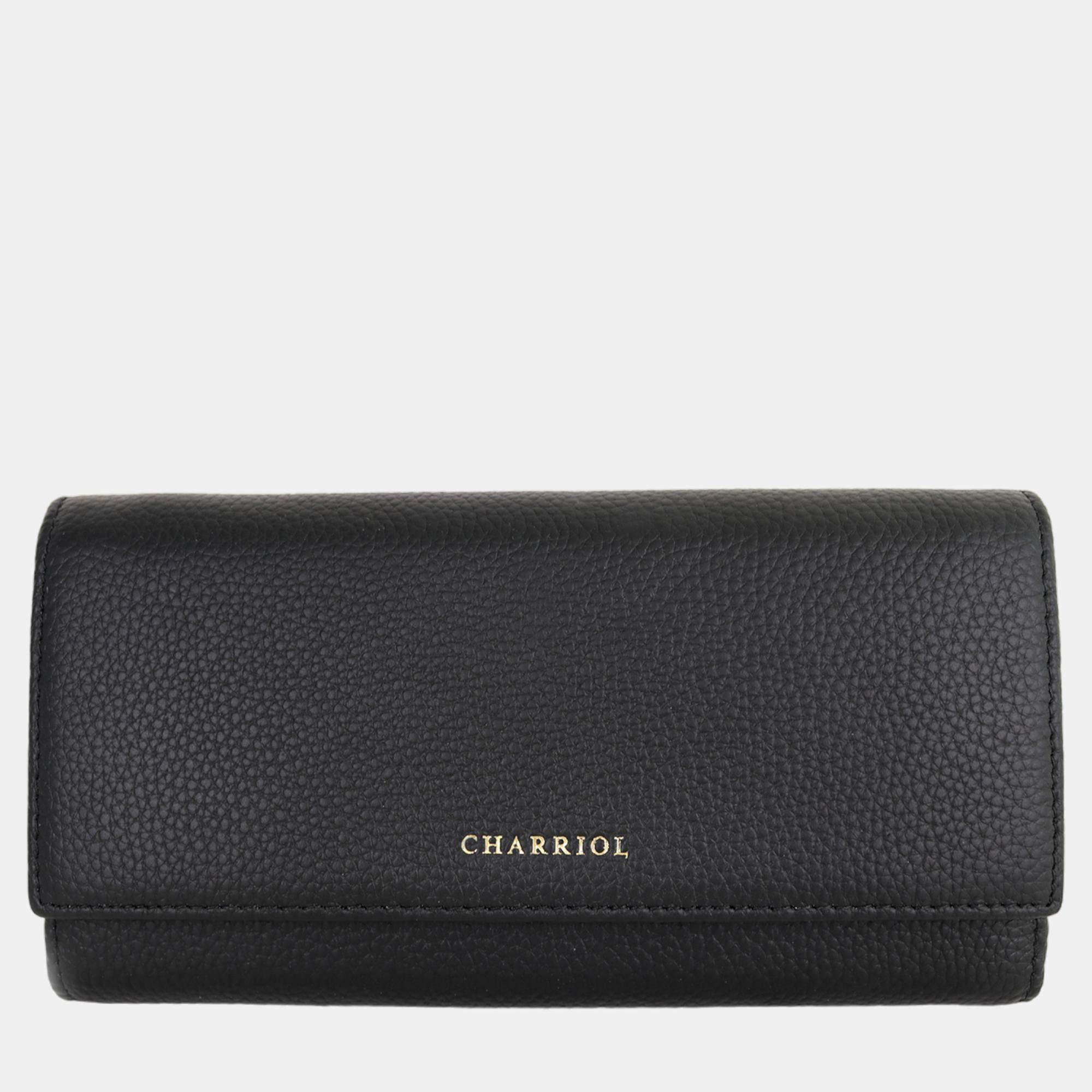 Pre Owned Charriol Black Leather  Wallet
