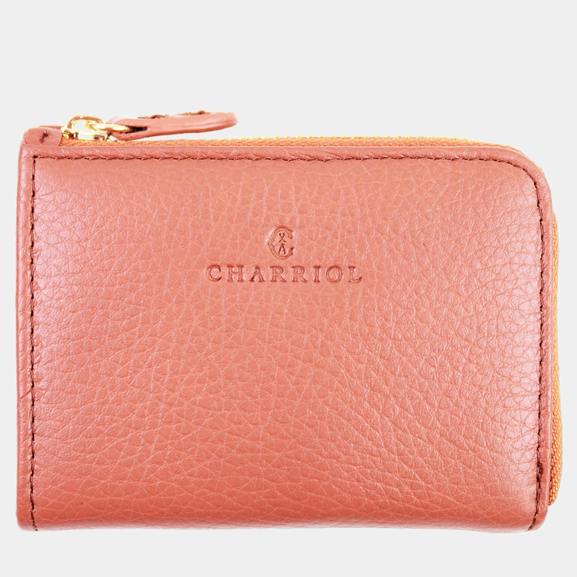 Pre Owned Charriol Camel Leather Wallet